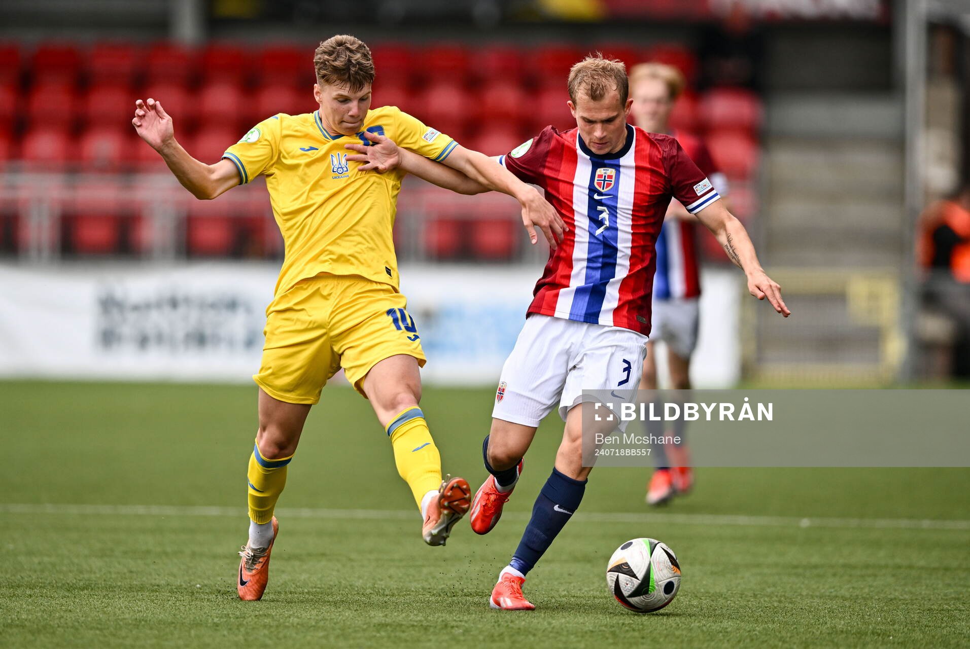 Aleksander Andresen of Norway in action against Andrii