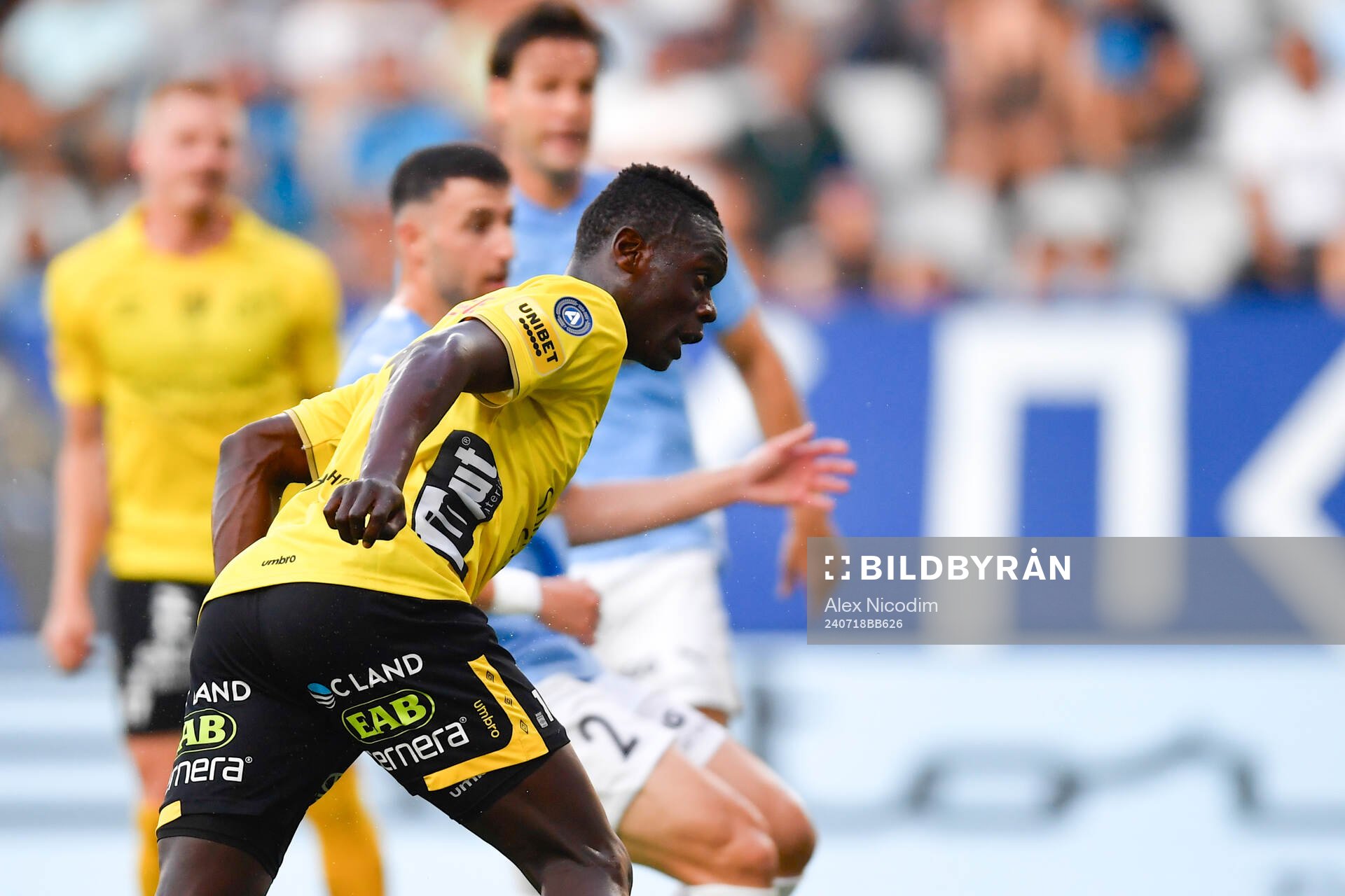 Timothy Noor Ouma of Elfsborg score the 0-1 goal