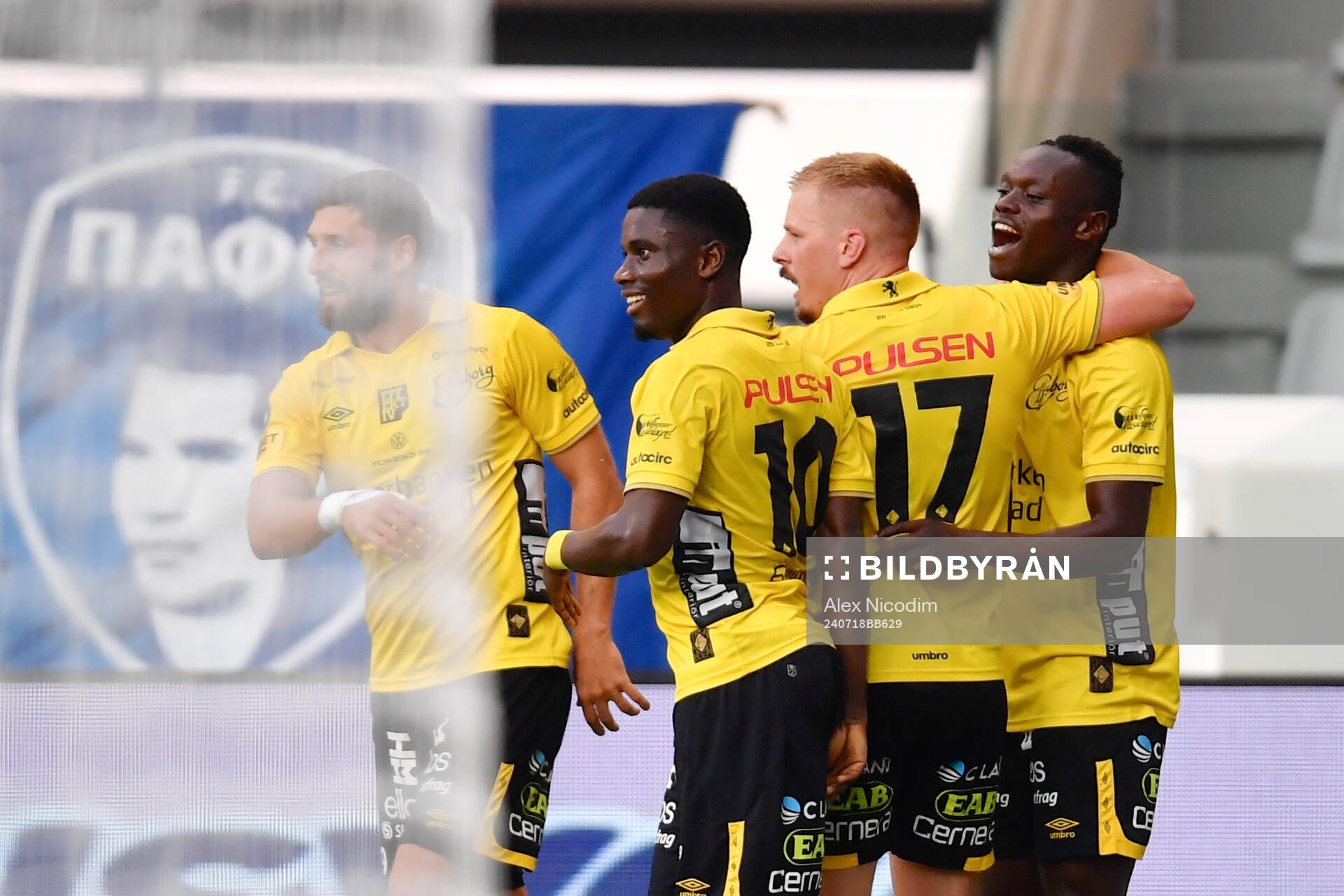 Timothy Noor Ouma of Elfsborg celebrates the 0-1 goal
