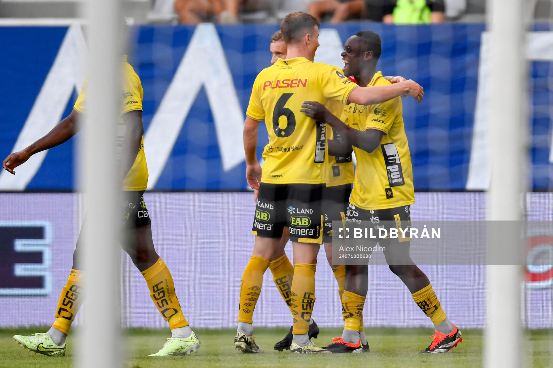 Timothy Noor Ouma of Elfsborg celebrates the 0-1 goal