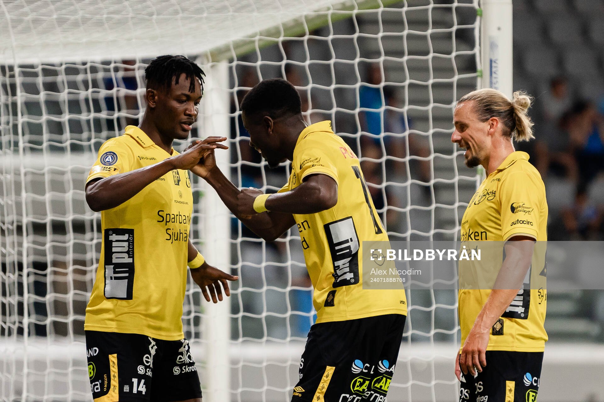 Michael Baidoo and Jalal Abdullai  of Elfsborg celebrate