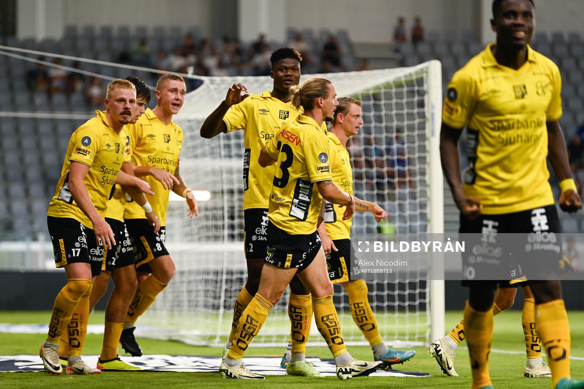 Per Frick , Terry Yegbe, Niklas Hult and Michael Baidoo of