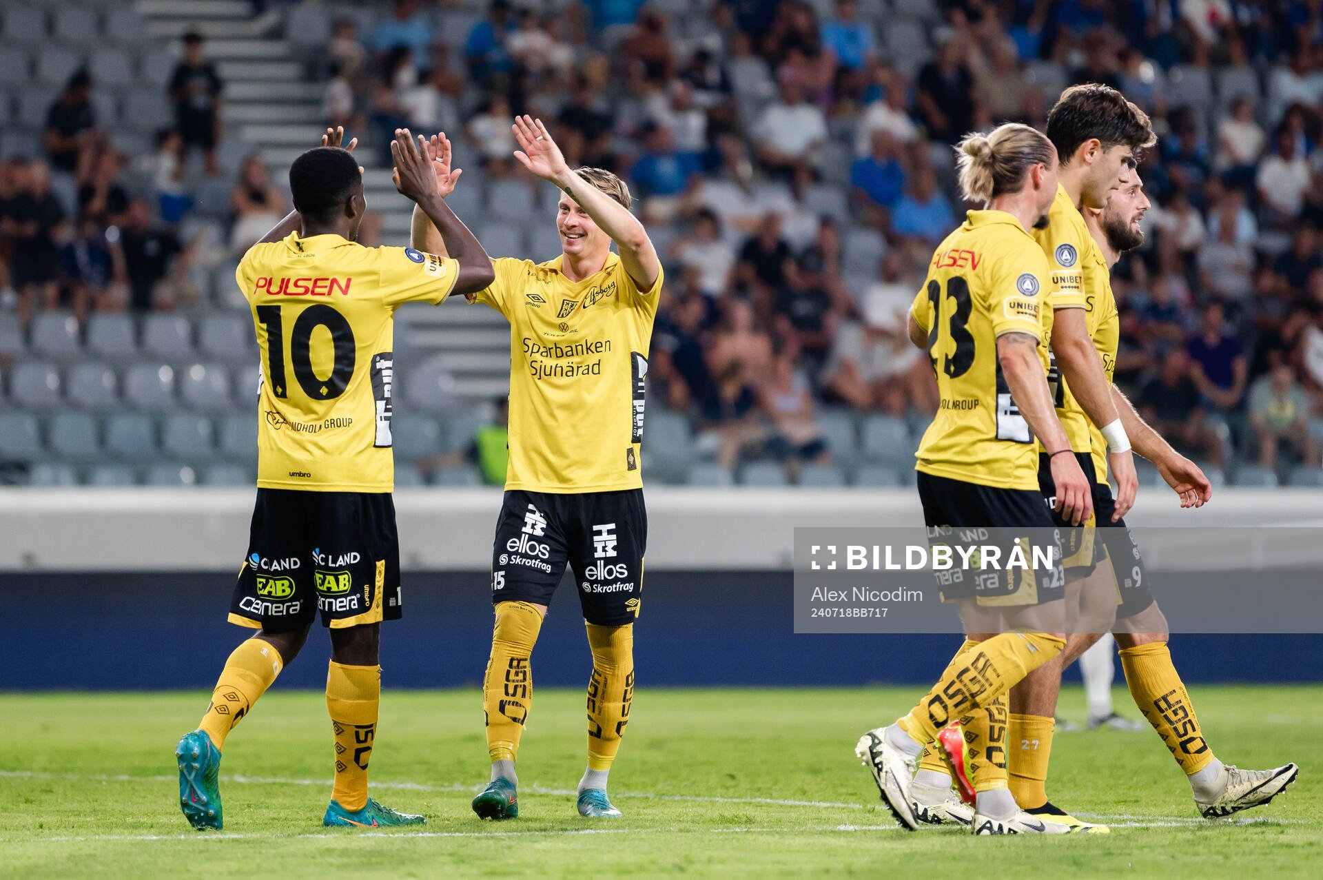 Michael Baidoo and Simon Hedlund  of Elfsborg celebrate
