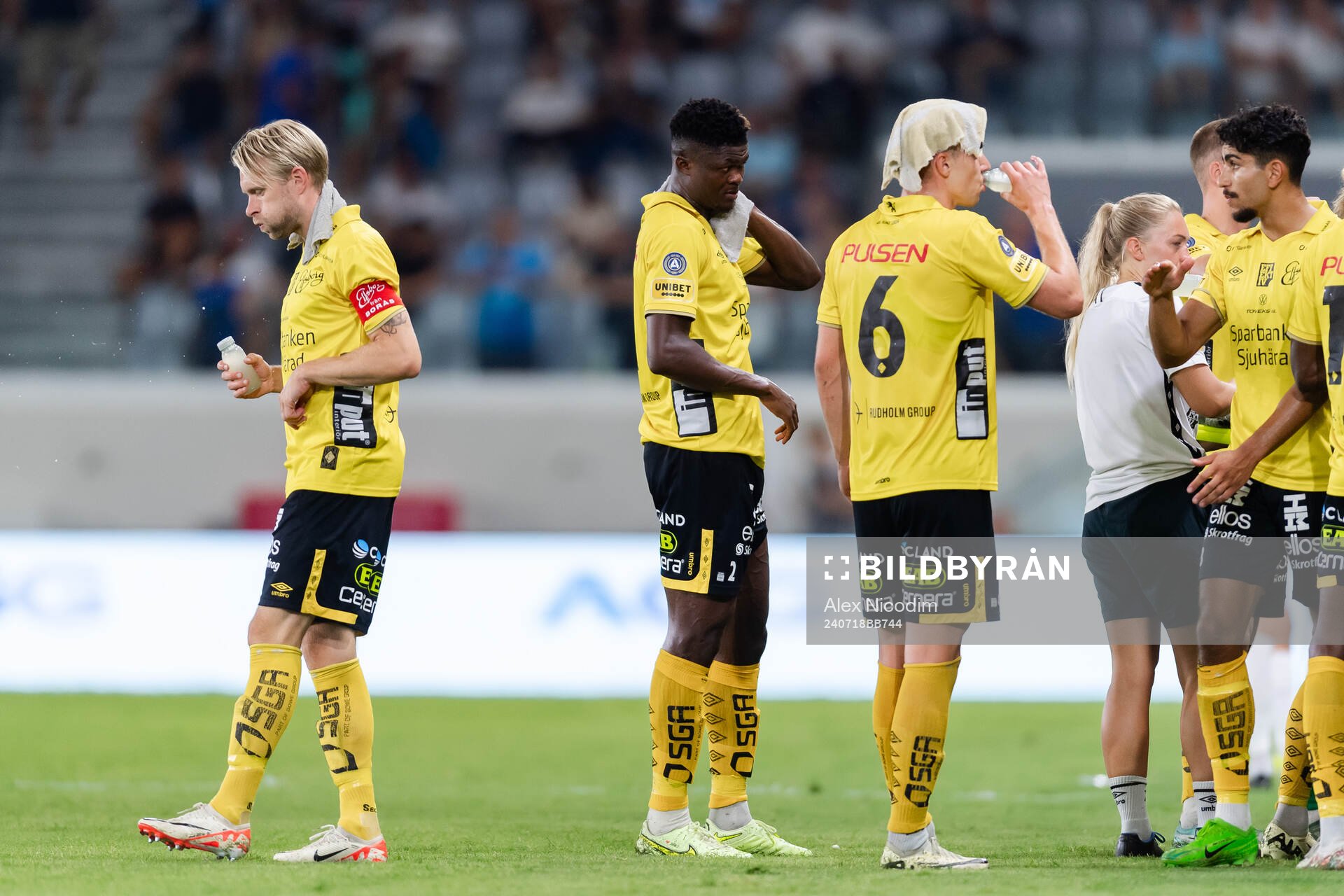 Johan Larsson , Terry Yegbe and Andri Fannar Baldursson of