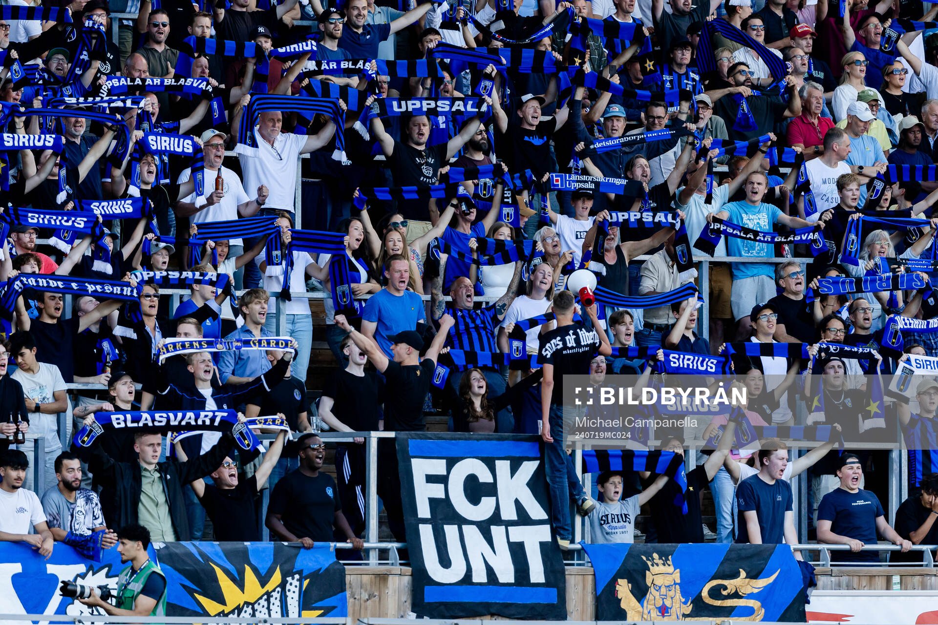 under fotbollsmatchen i Allsvenskan mellan Sirius och