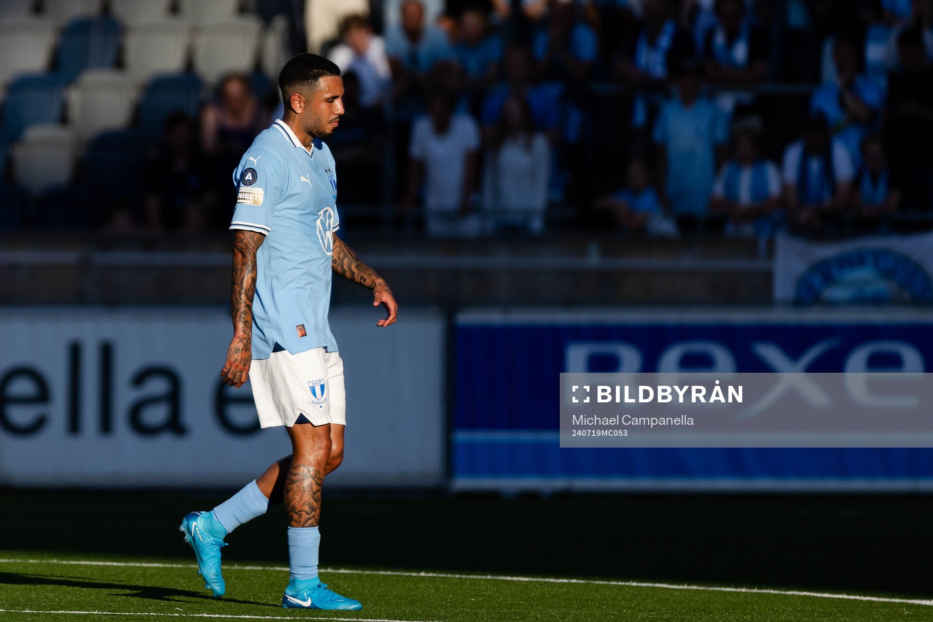 Malmö FFs Sergio Pena deppar