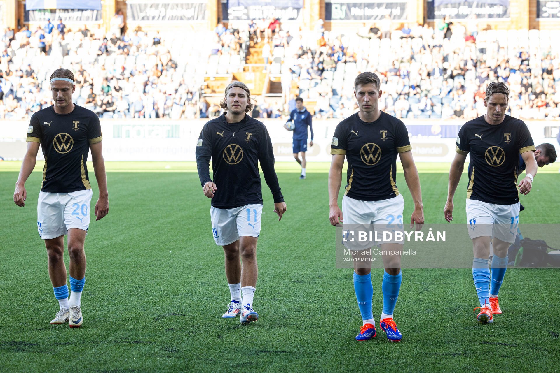 Malmö FFs Erik Botheim, Sebastian Nanasi, Lasse Berg