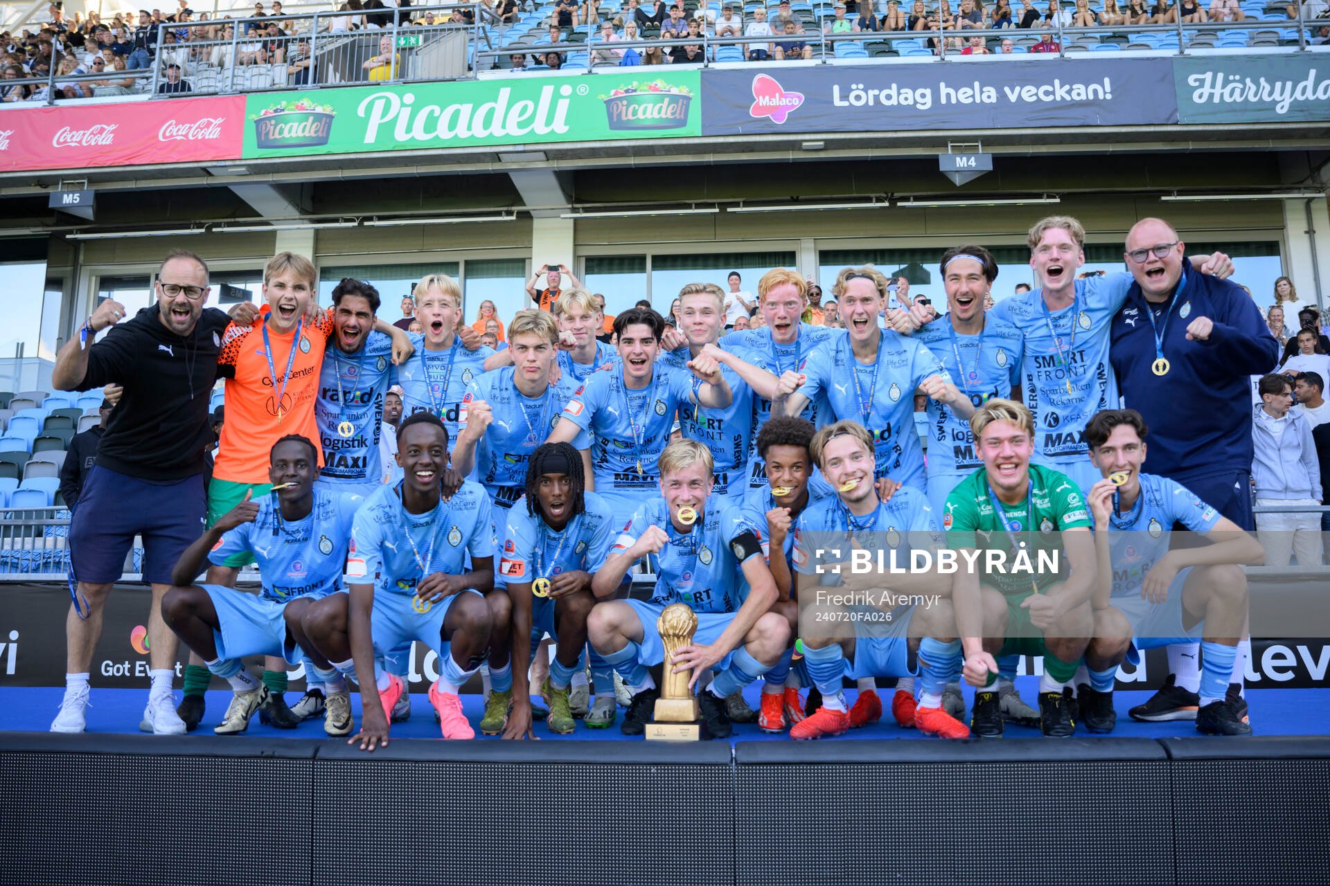 Eskilstunas spelare jublar