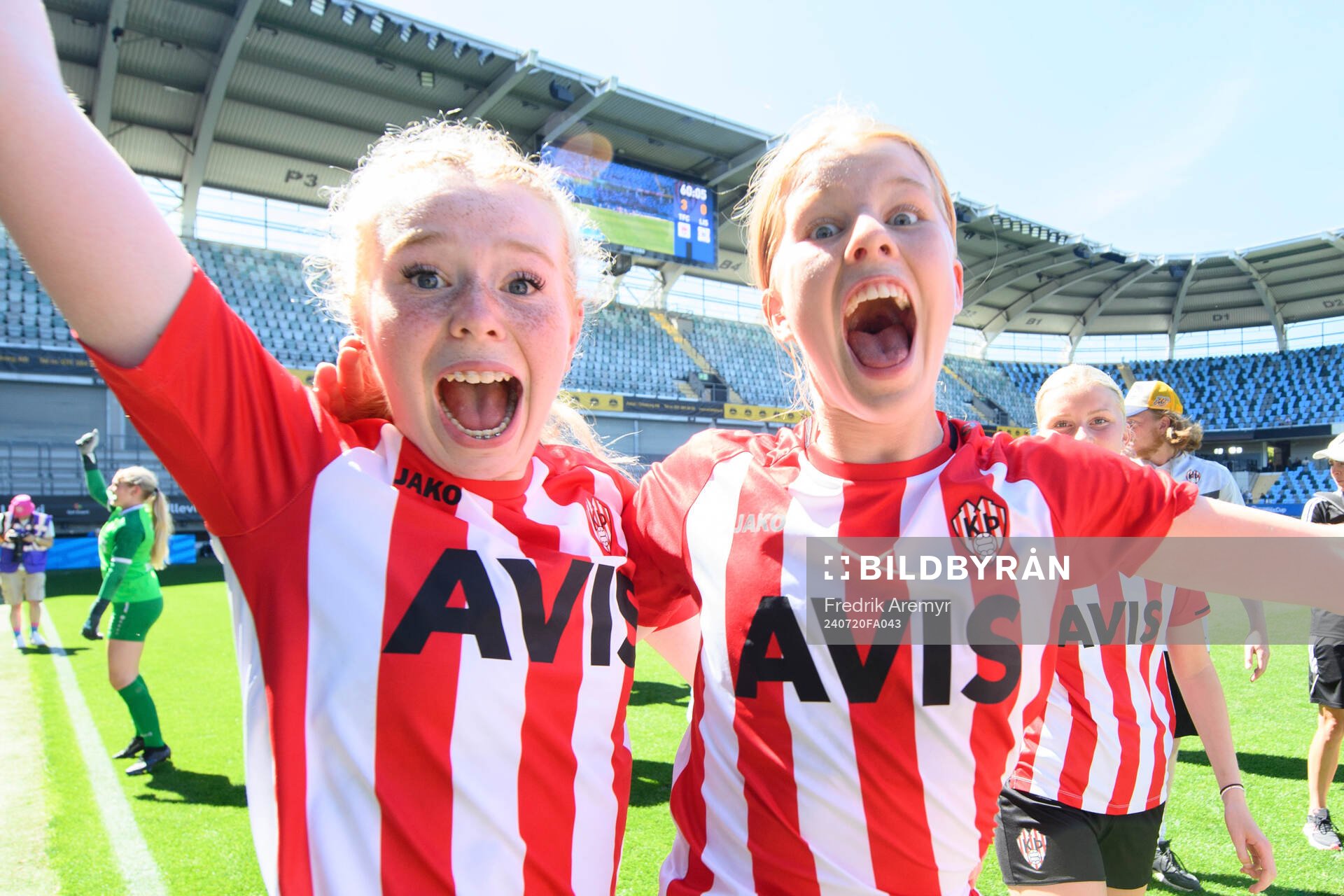 Throtturs spelare jublar efter segern i G16 finalen mellan Throttur och Lerums IS under finalerna i Gothia Cup den 20 juli 2024 i Göteborg. 