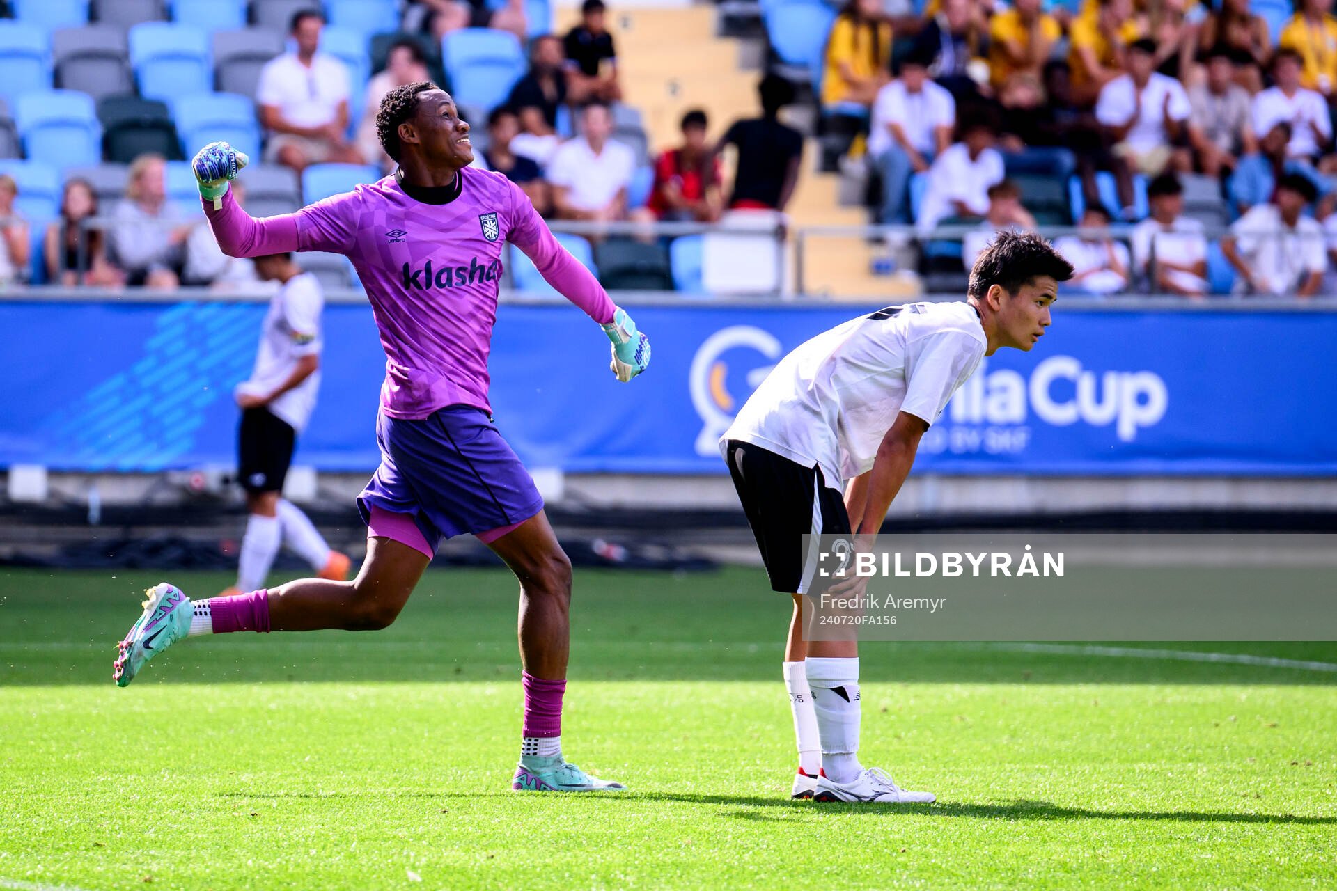 Sporting Lagos spelare jublar