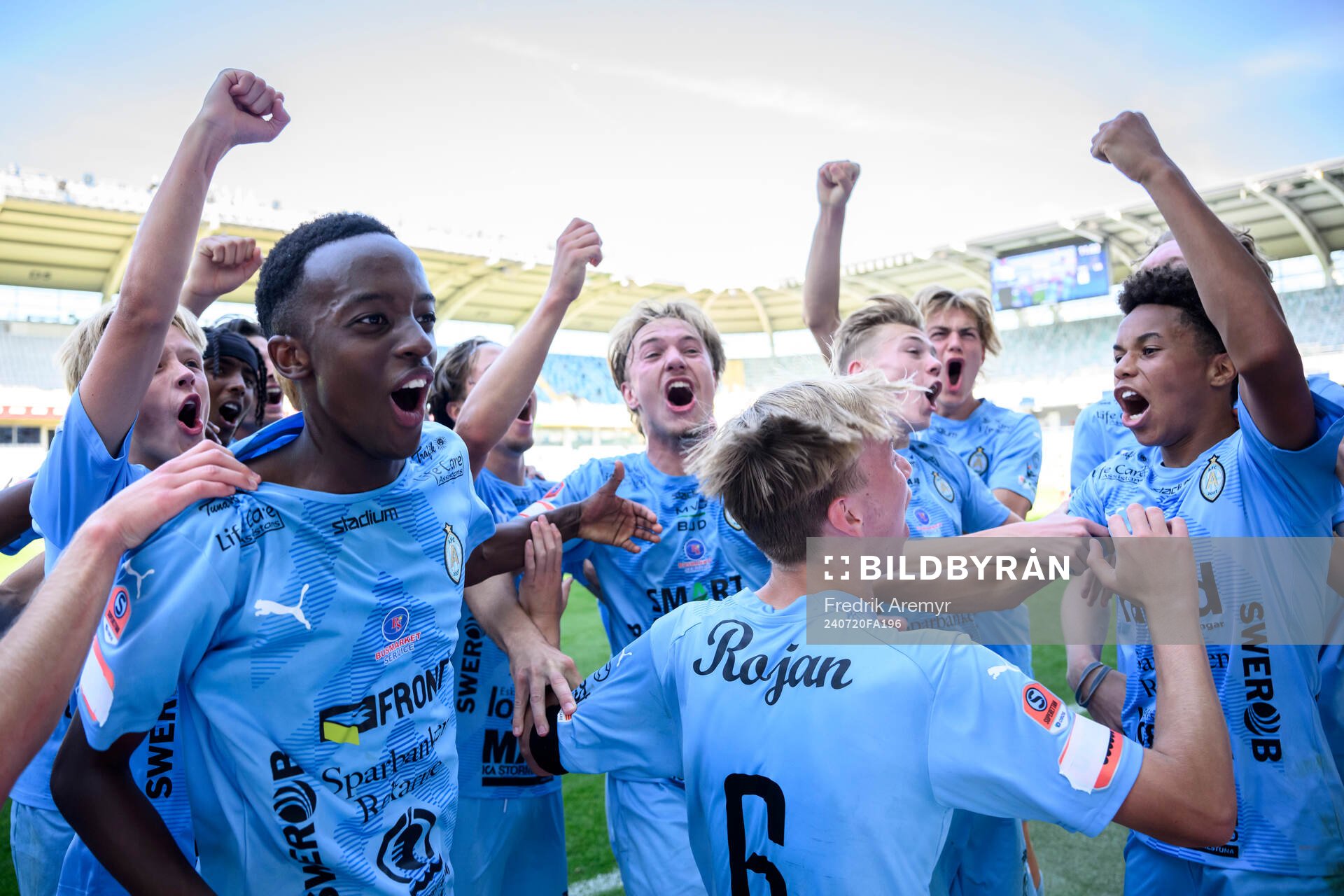 Eskilstunas spelare jublar