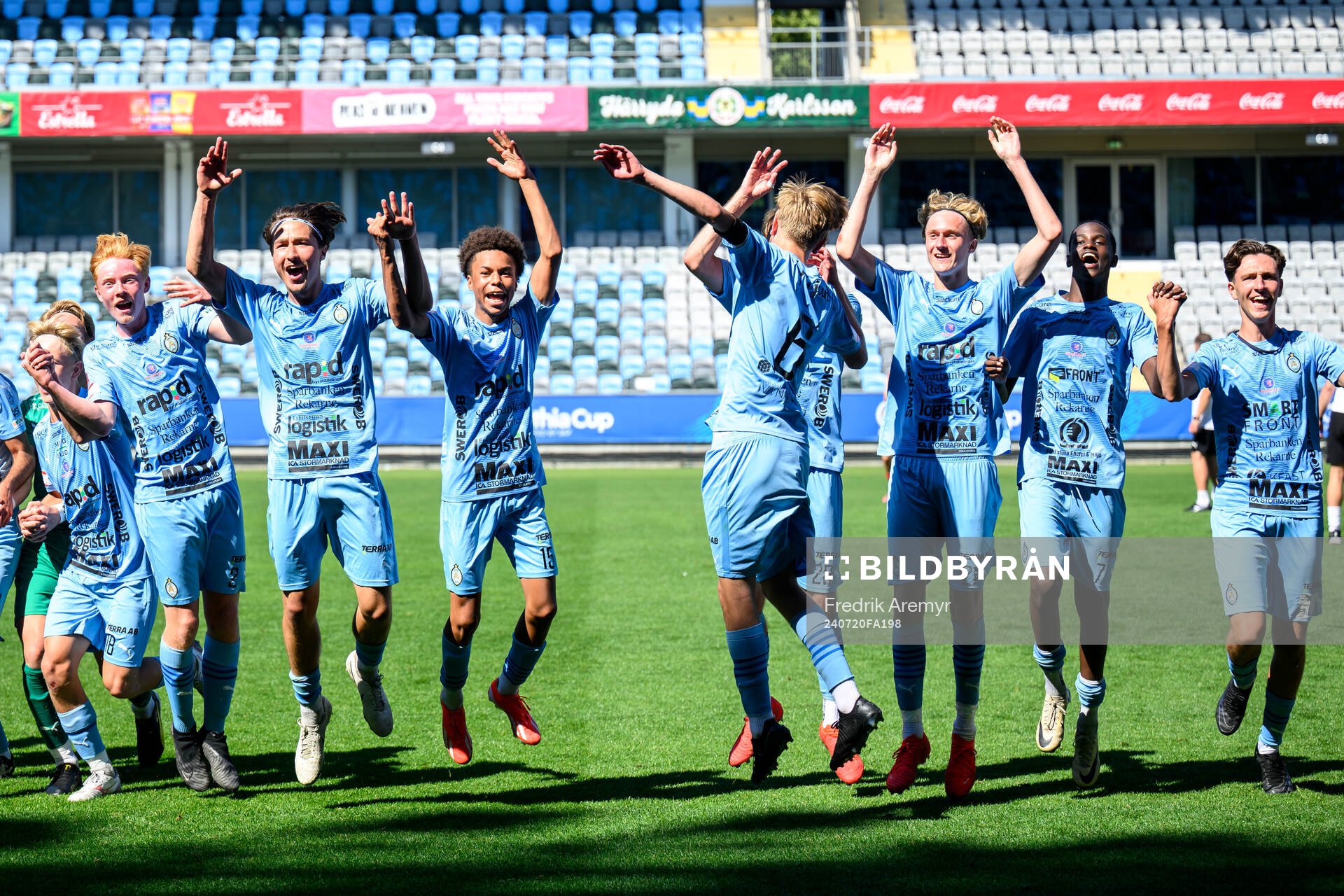 Eskilstunas spelare jublar