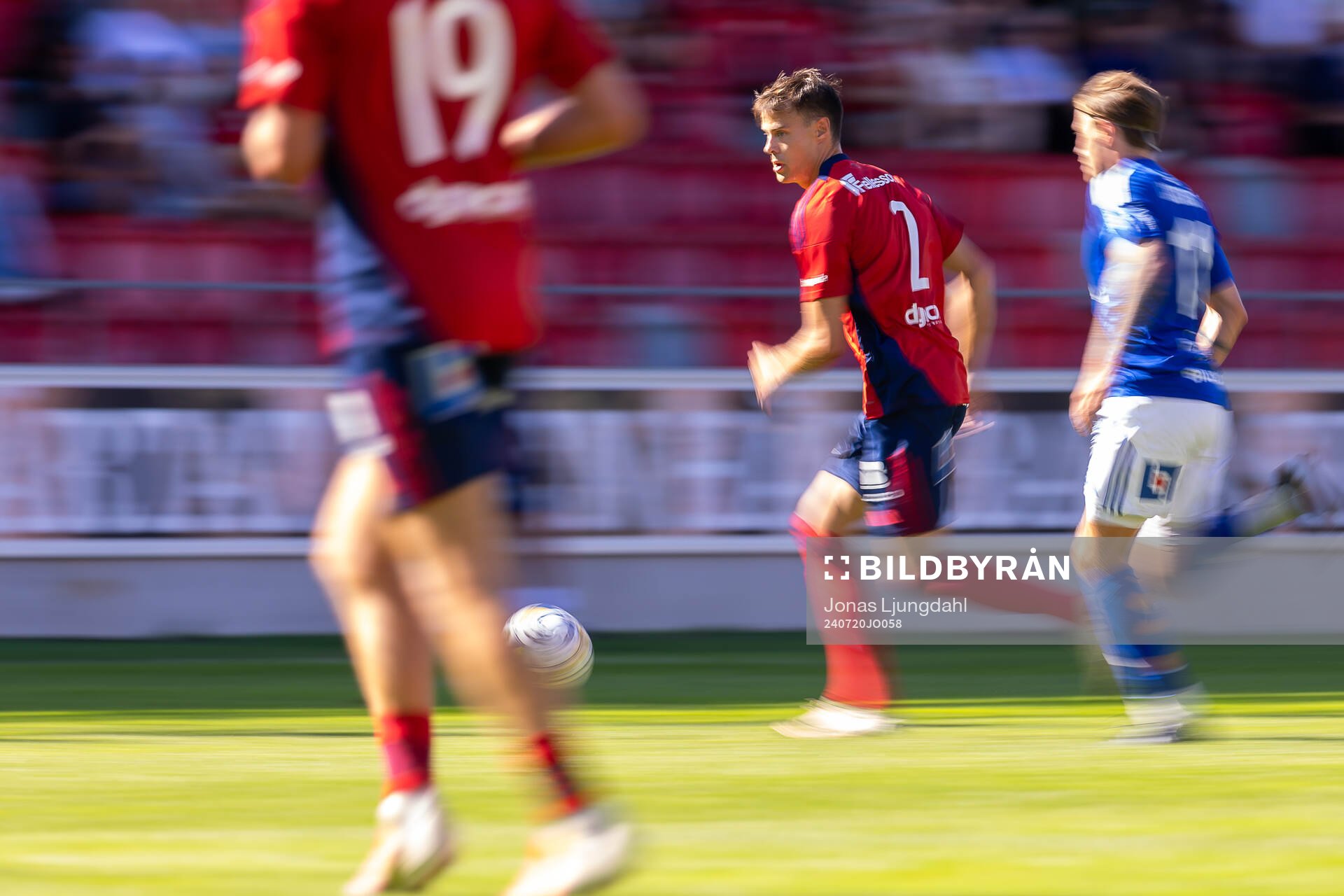 Östers Thorri Mar Thorisson under fotbollsmatchen i Superettan mellan Öster och GIF Sundsvall den 20 juli 2024 i Växjö. 
