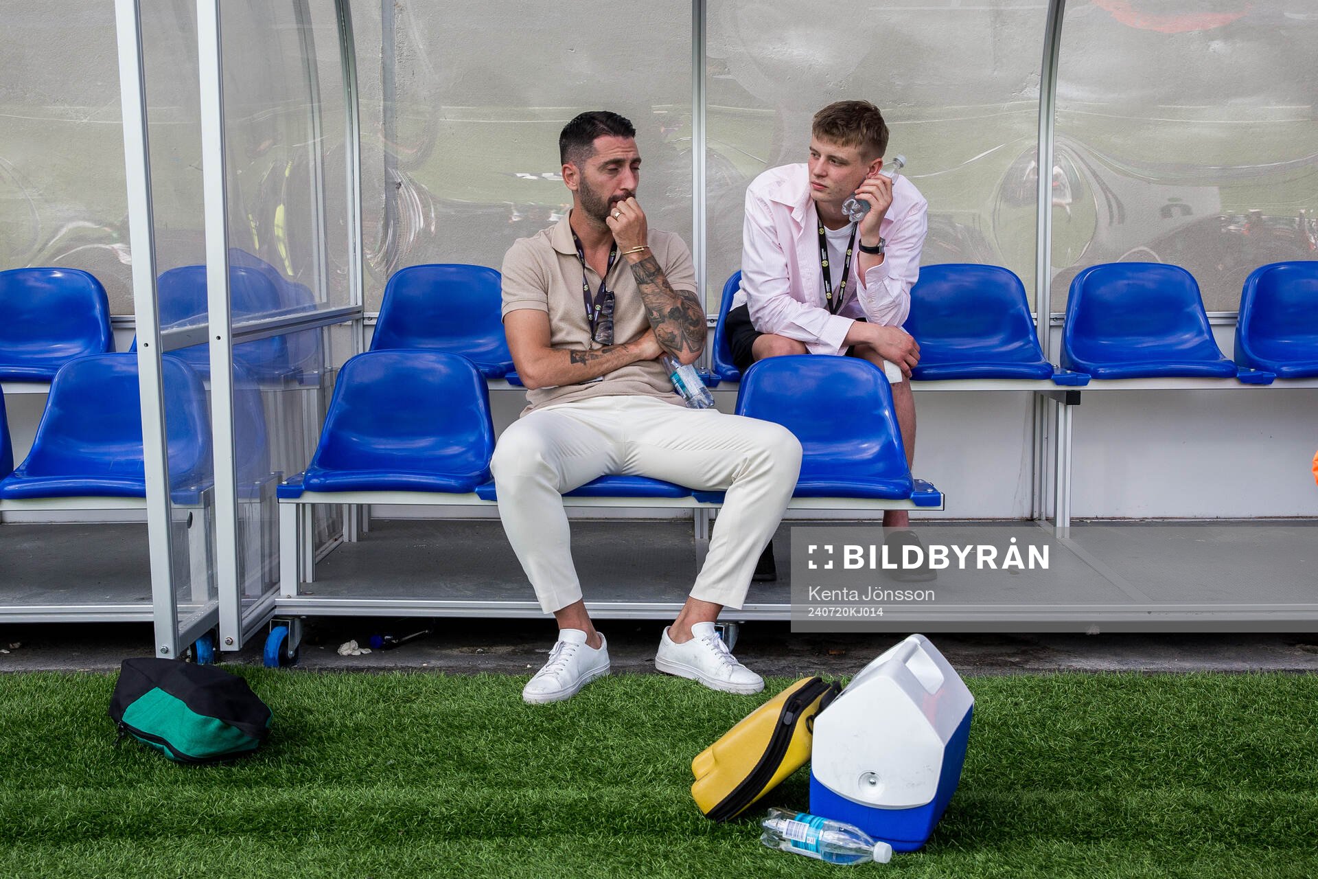 Hammarbys Nahir Besara och 	Frederik Winther