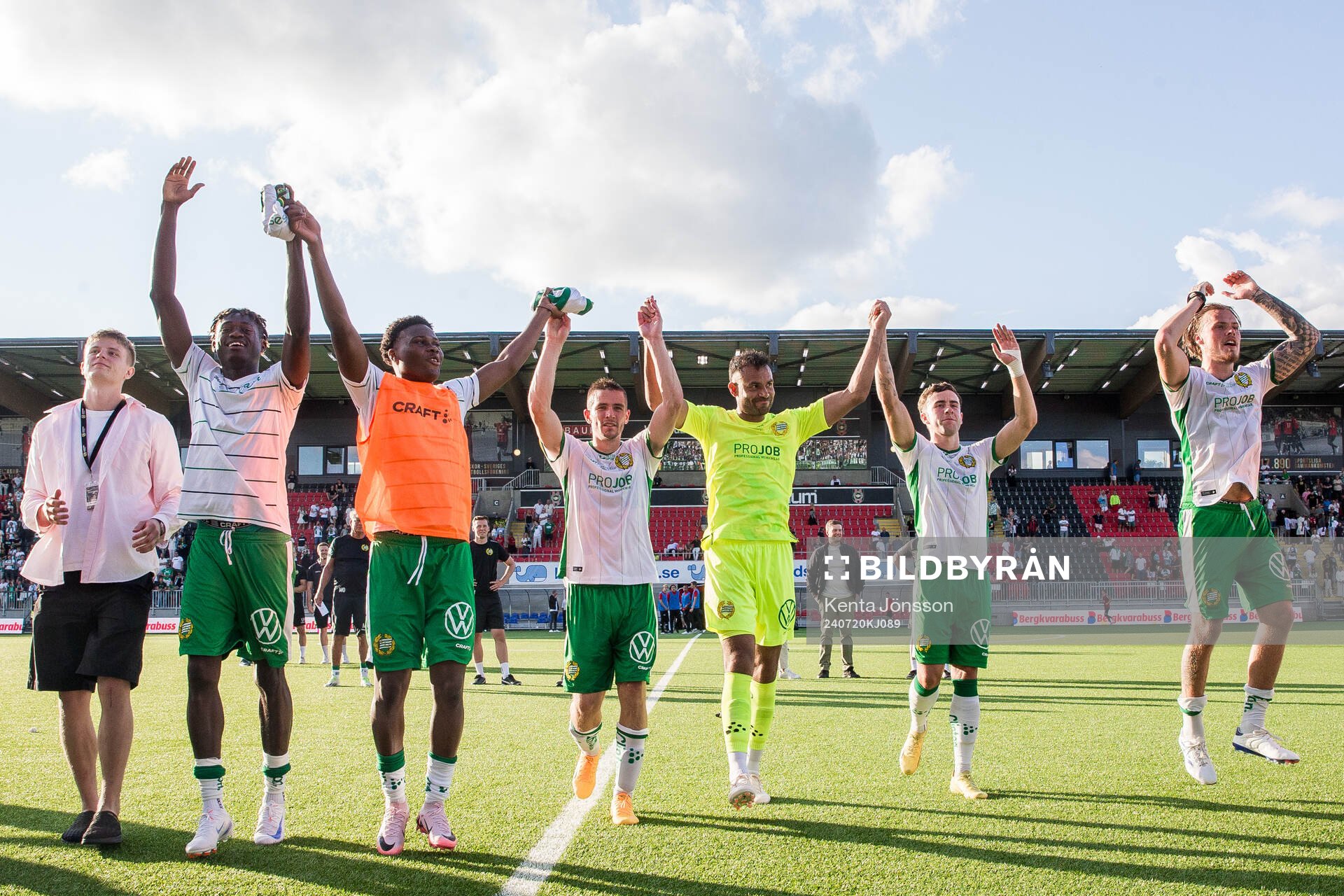 Hammarbys Frederik Winther, Kingsley Gyamfi, Divine Teah,