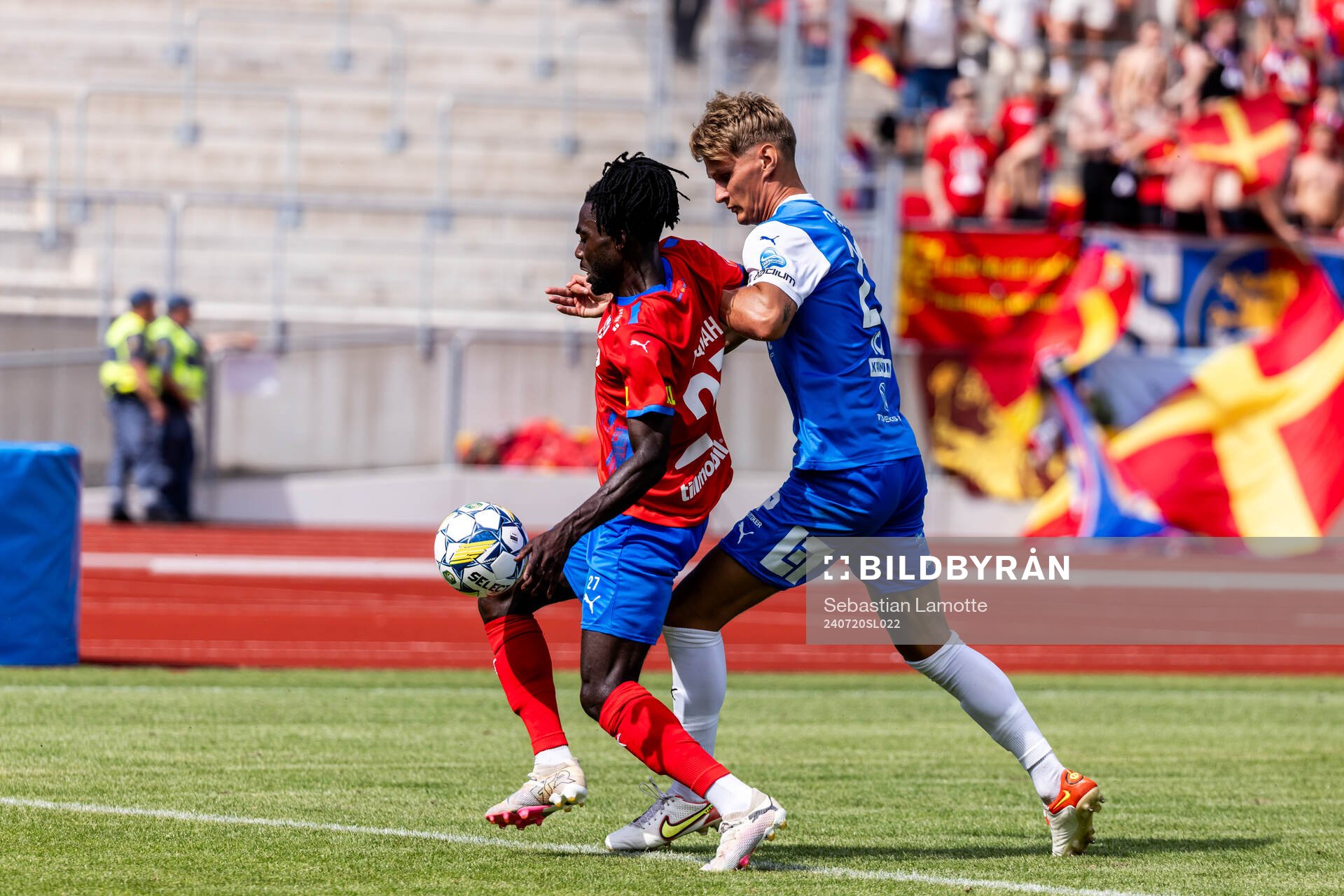 Helsingborgs Benjamin Acquah och IK Oddevolds Alexander