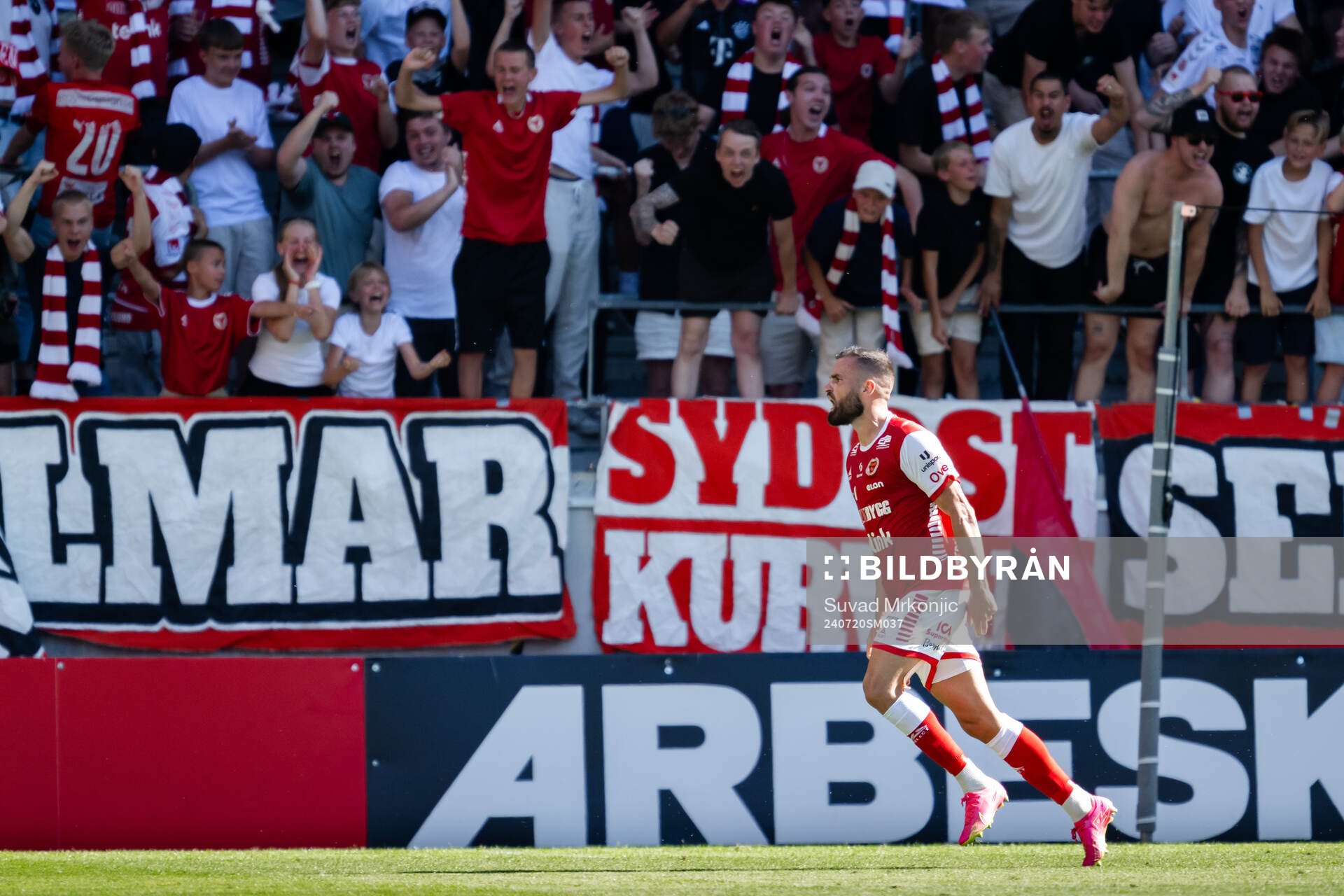 Kalmars Dino Islamovic jublar 1-1