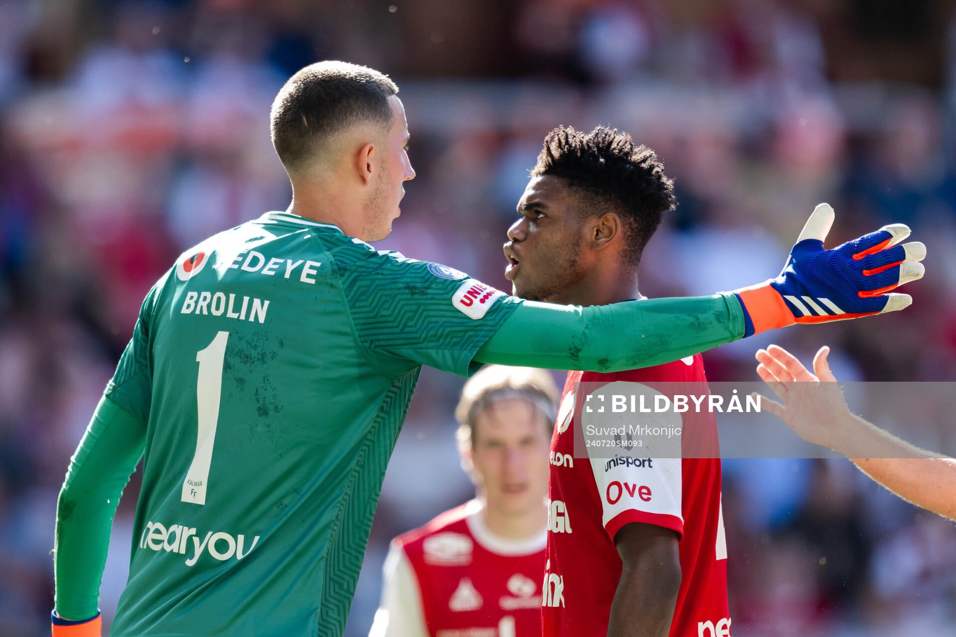 Kalmars målvakt Samuel Brolin jublar