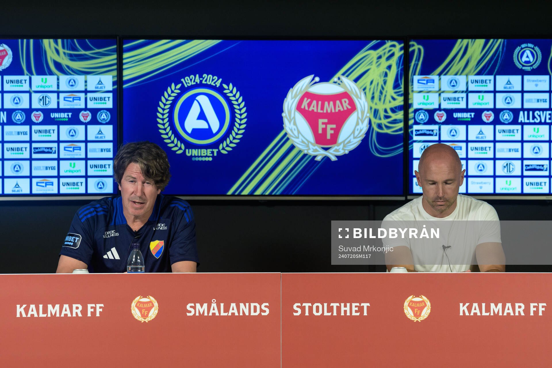 Djurgårdens tränare Thomas Lagerlöf och Kalmars tränare