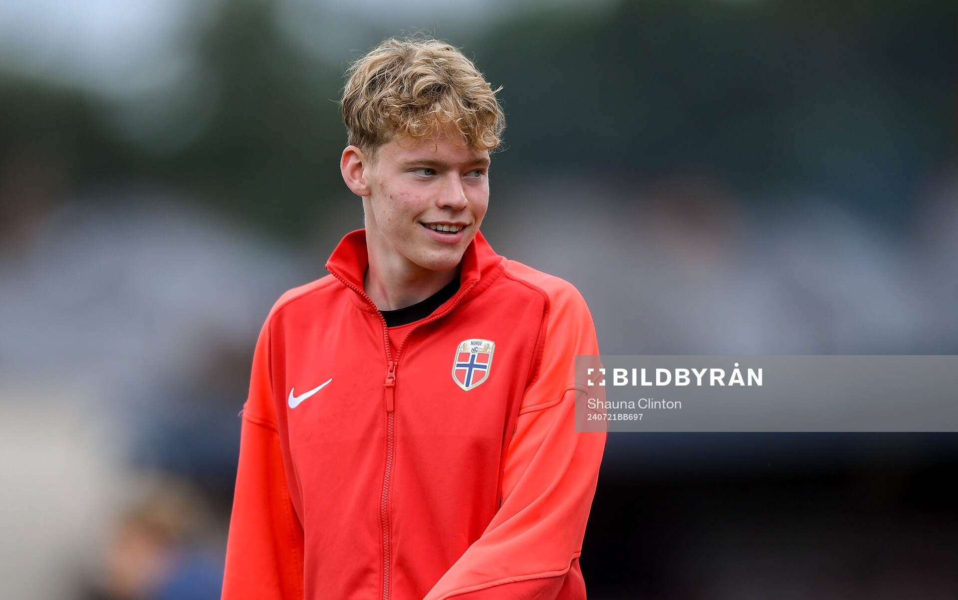 Vetle Auklend of Norway warms-up