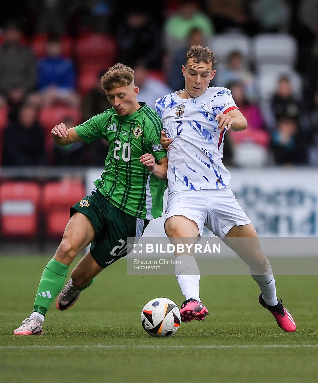 Filip Loftesnes-Bjune of Norway in action against Aodhan