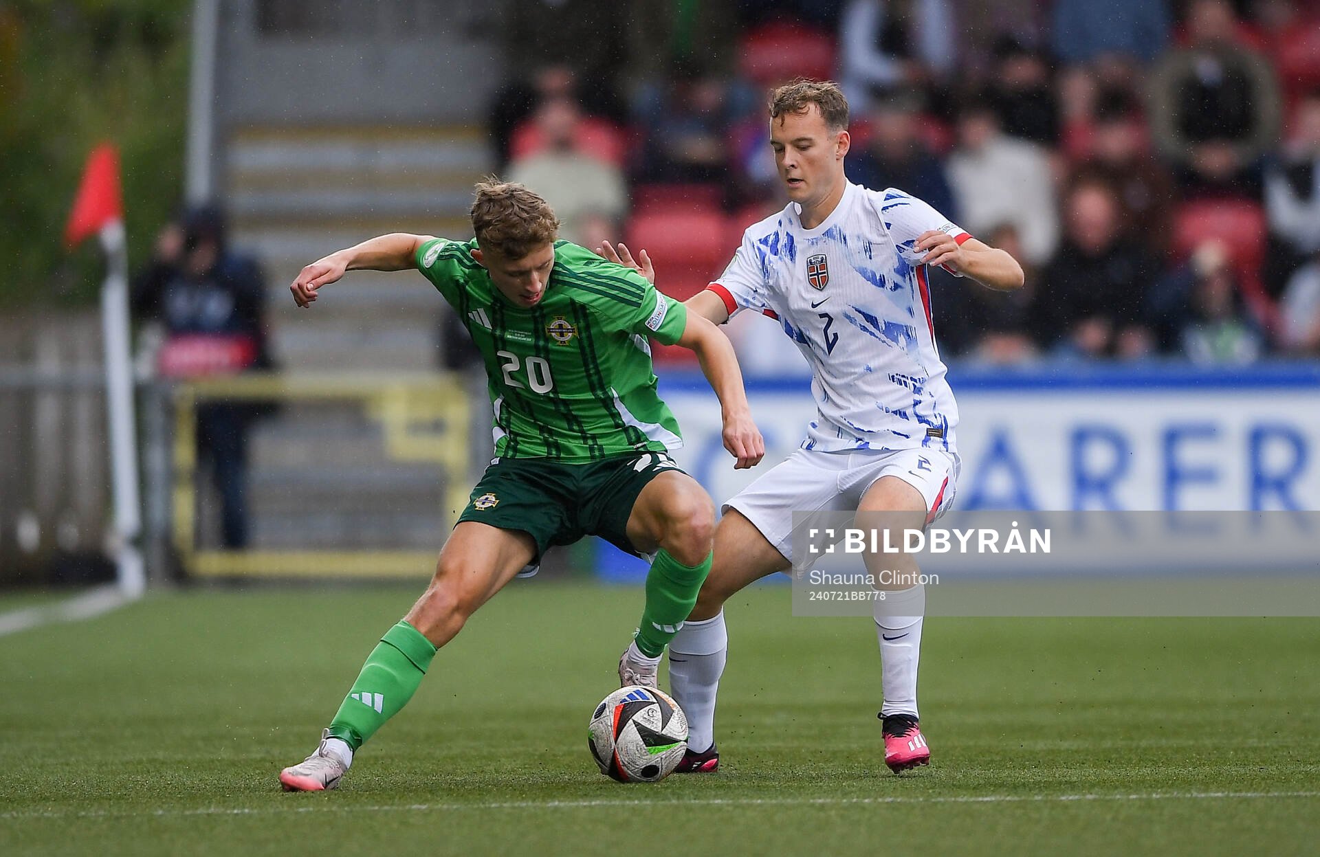 Filip Loftesnes-Bjune of Norway in action against Aodhan