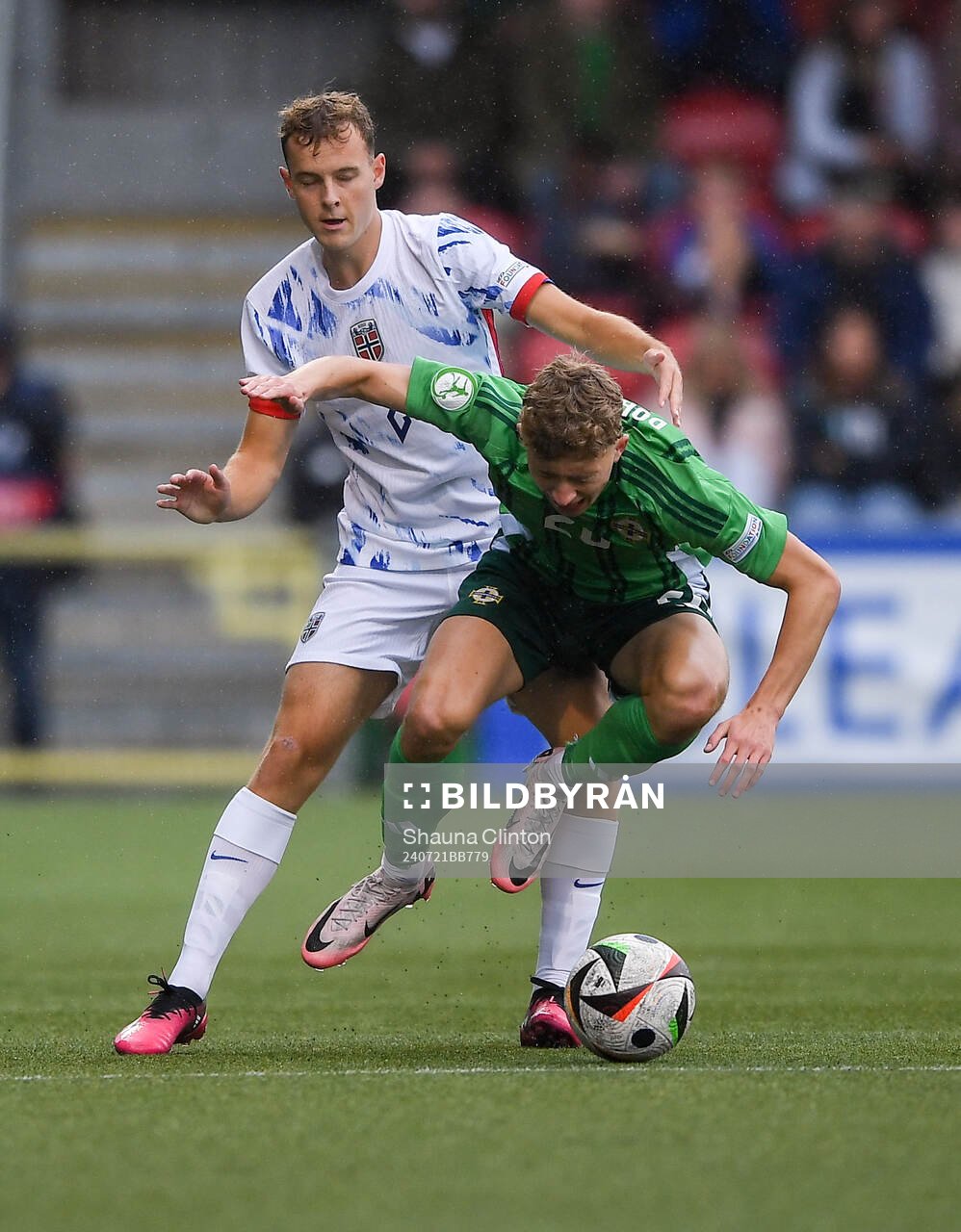 Filip Loftesnes-Bjune of Norway in action against Aodhan