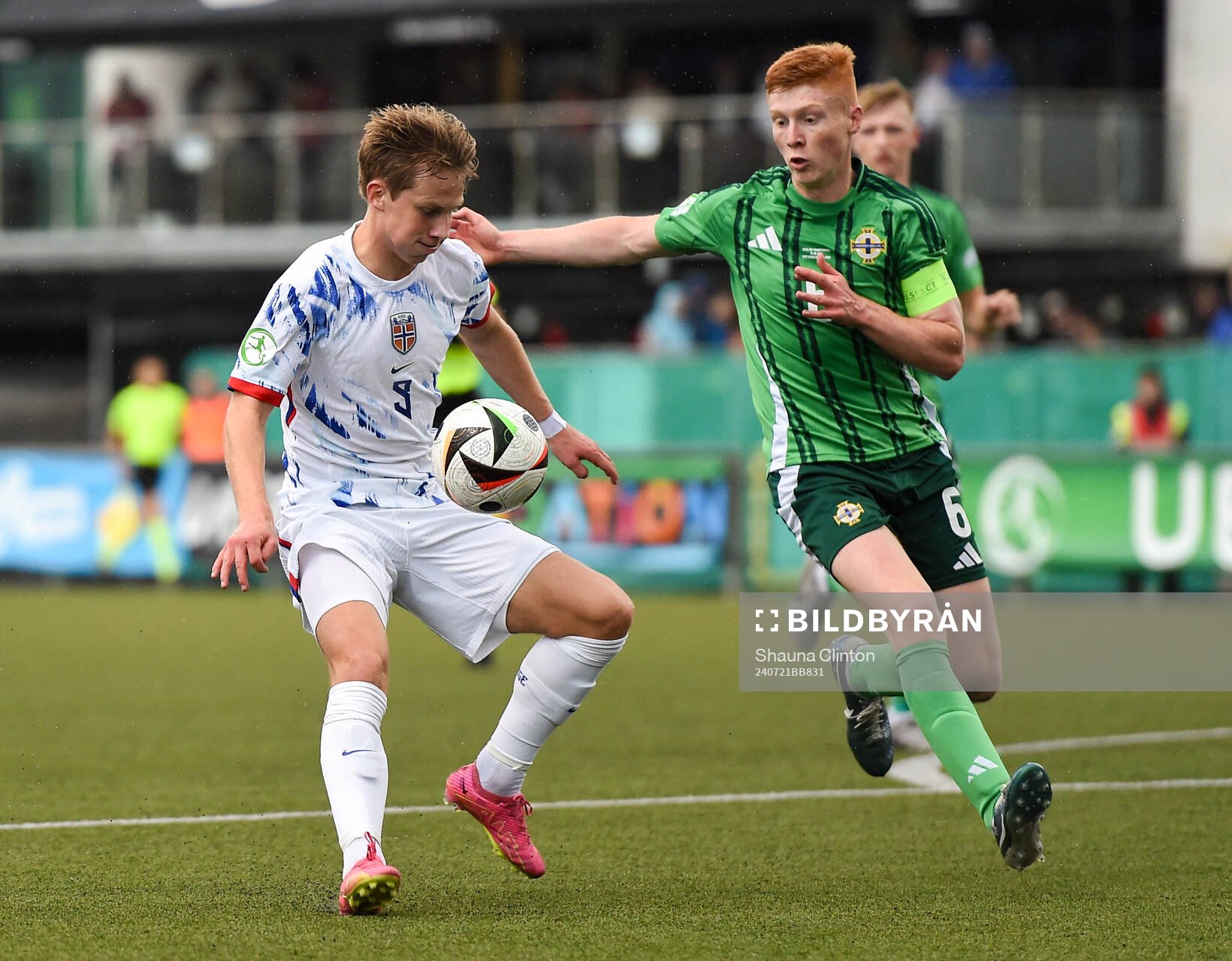 Benjamin Faraas of Norway in action against Gallagher