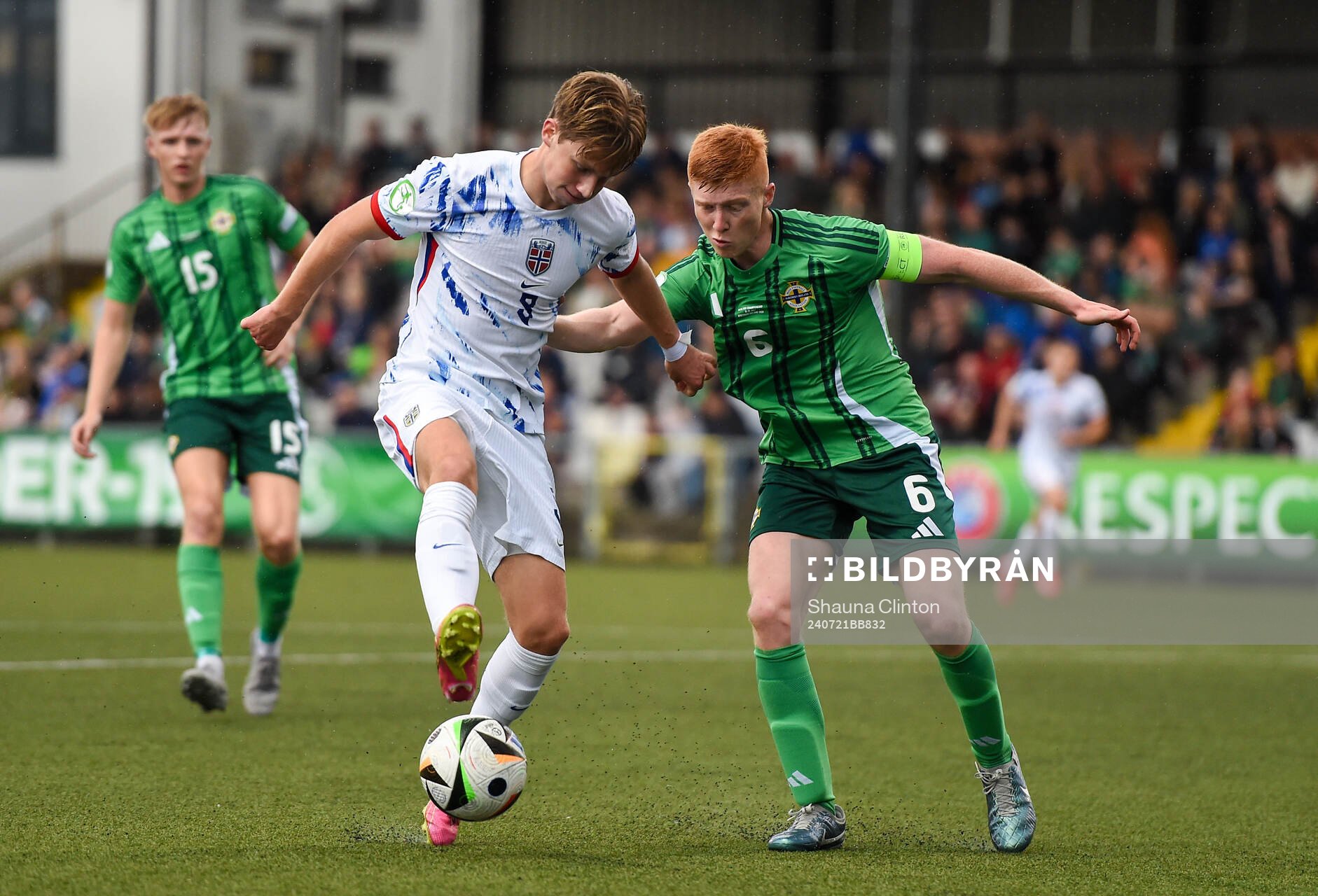 Benjamin Faraas of Norway in action against Gallagher