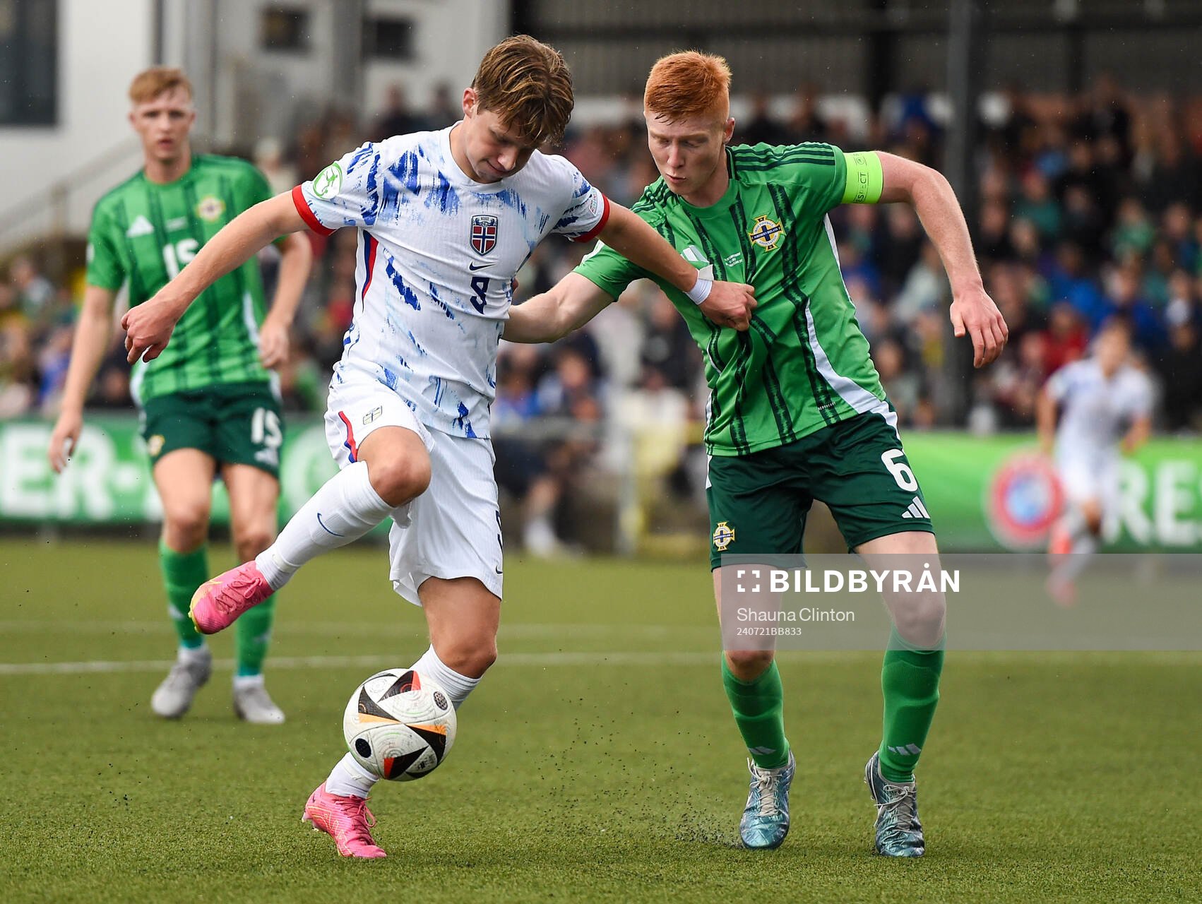Benjamin Faraas of Norway in action against Gallagher