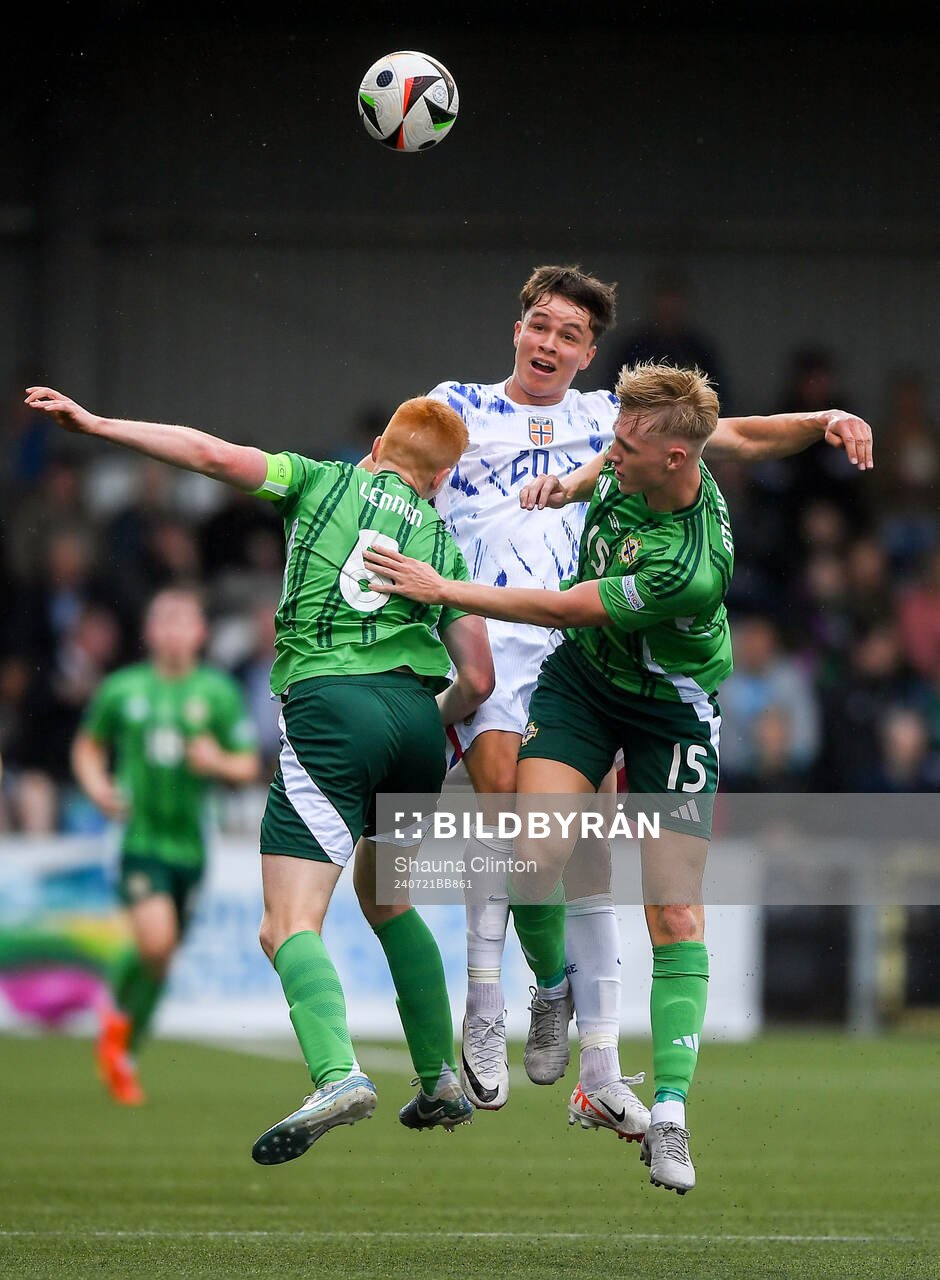 Daniel Braut of Norway in action against Gallagher Lennon,