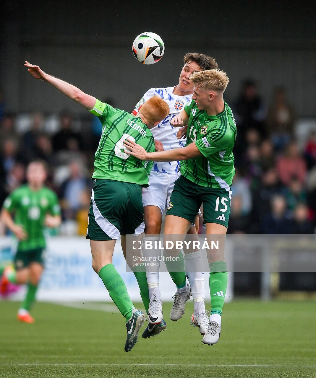 Daniel Braut of Norway in action against Gallagher Lennon,