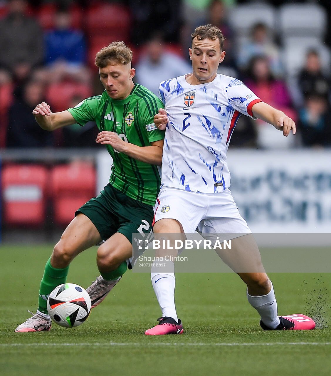 Aodhan Doherty of Northern Ireland in action against Filip