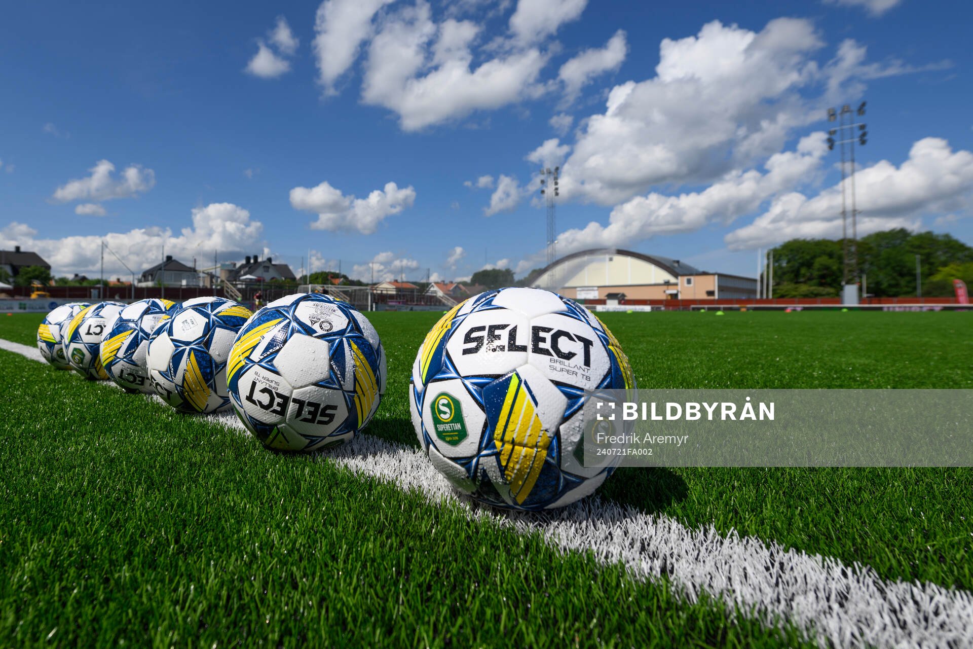 Vybild Södermalms IP fotbollsmatchen i Superettan mellan