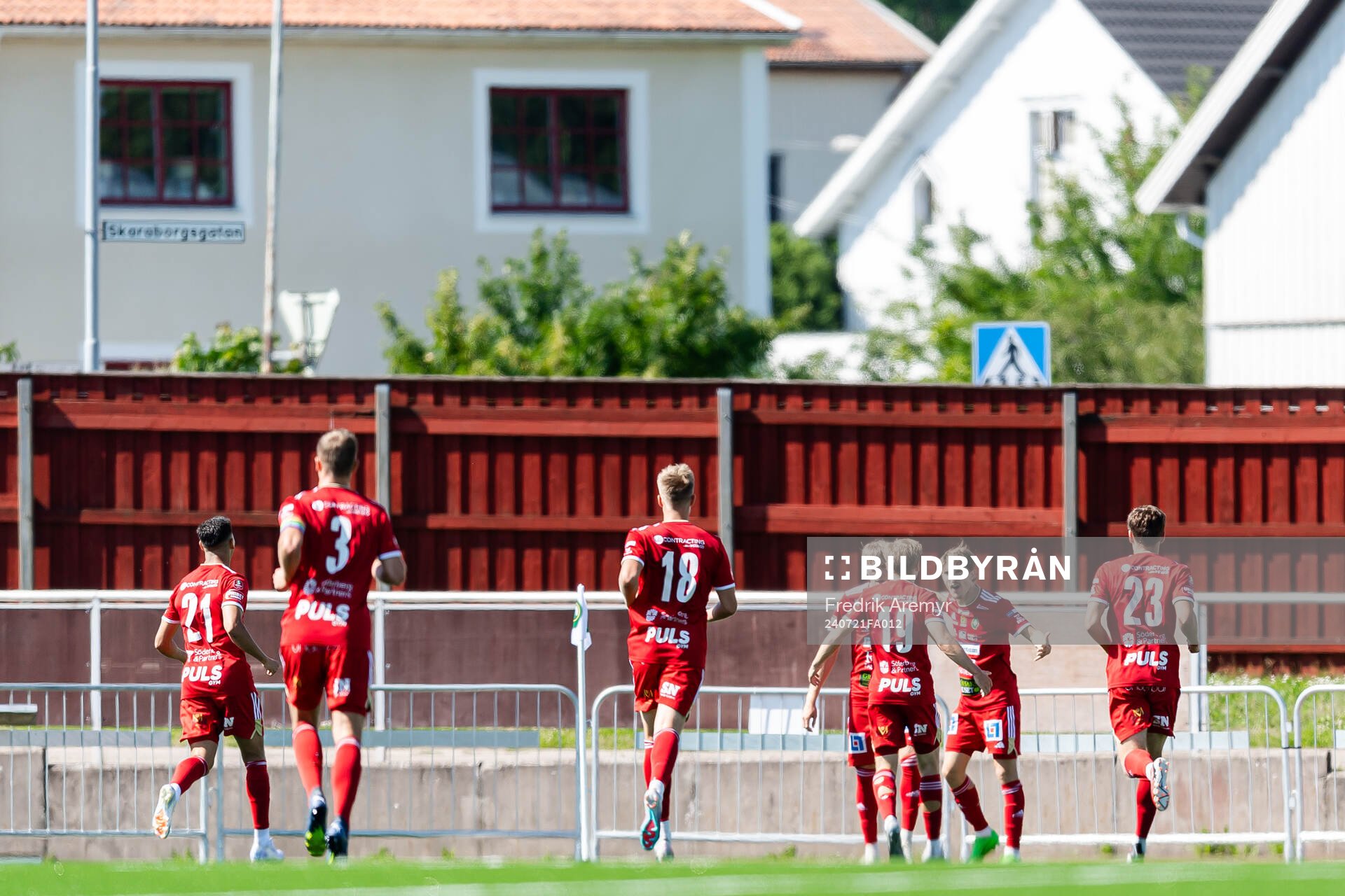 Skövde AIKs spelare jublar