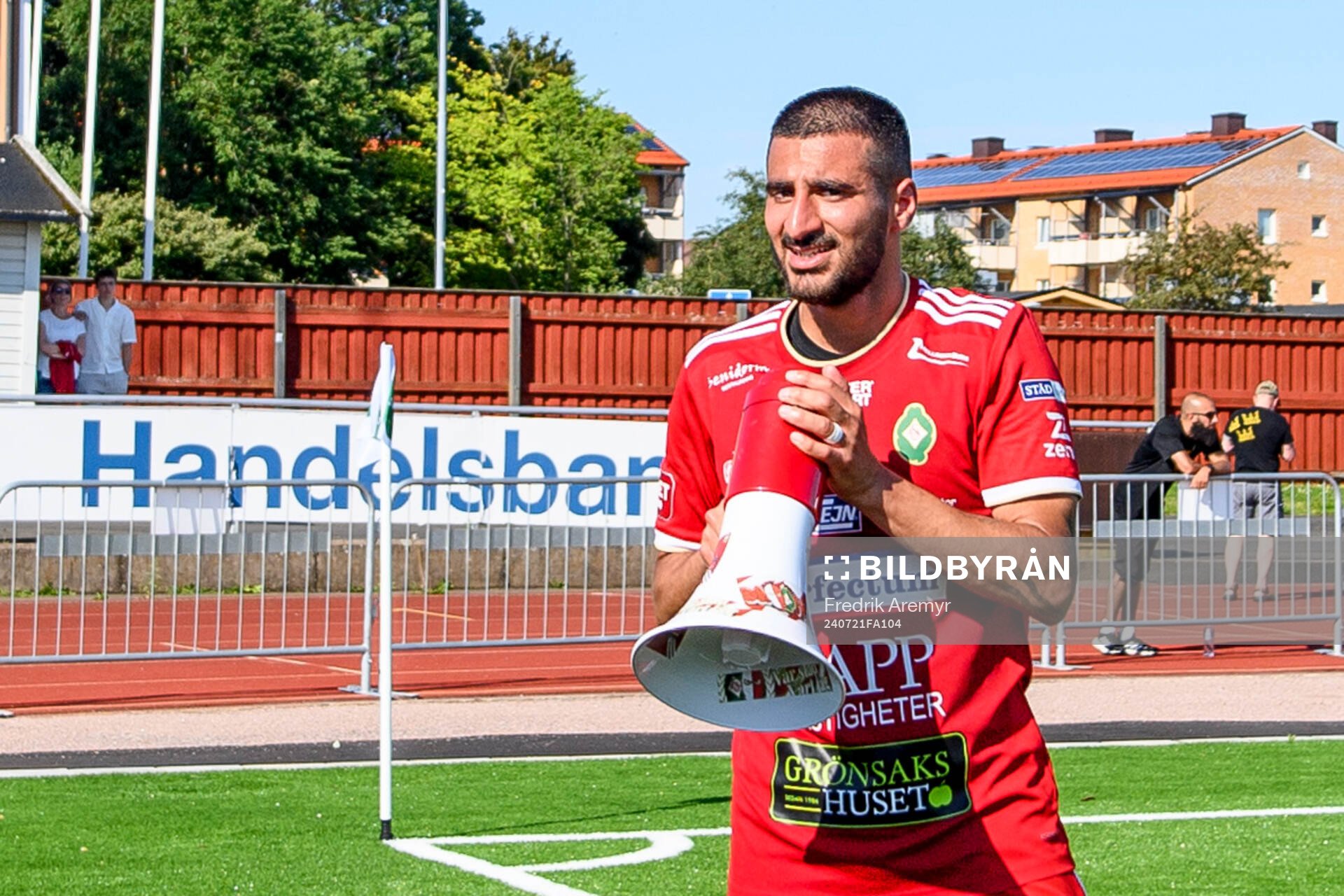 Skövde AIKs Elmar Abraham jublar