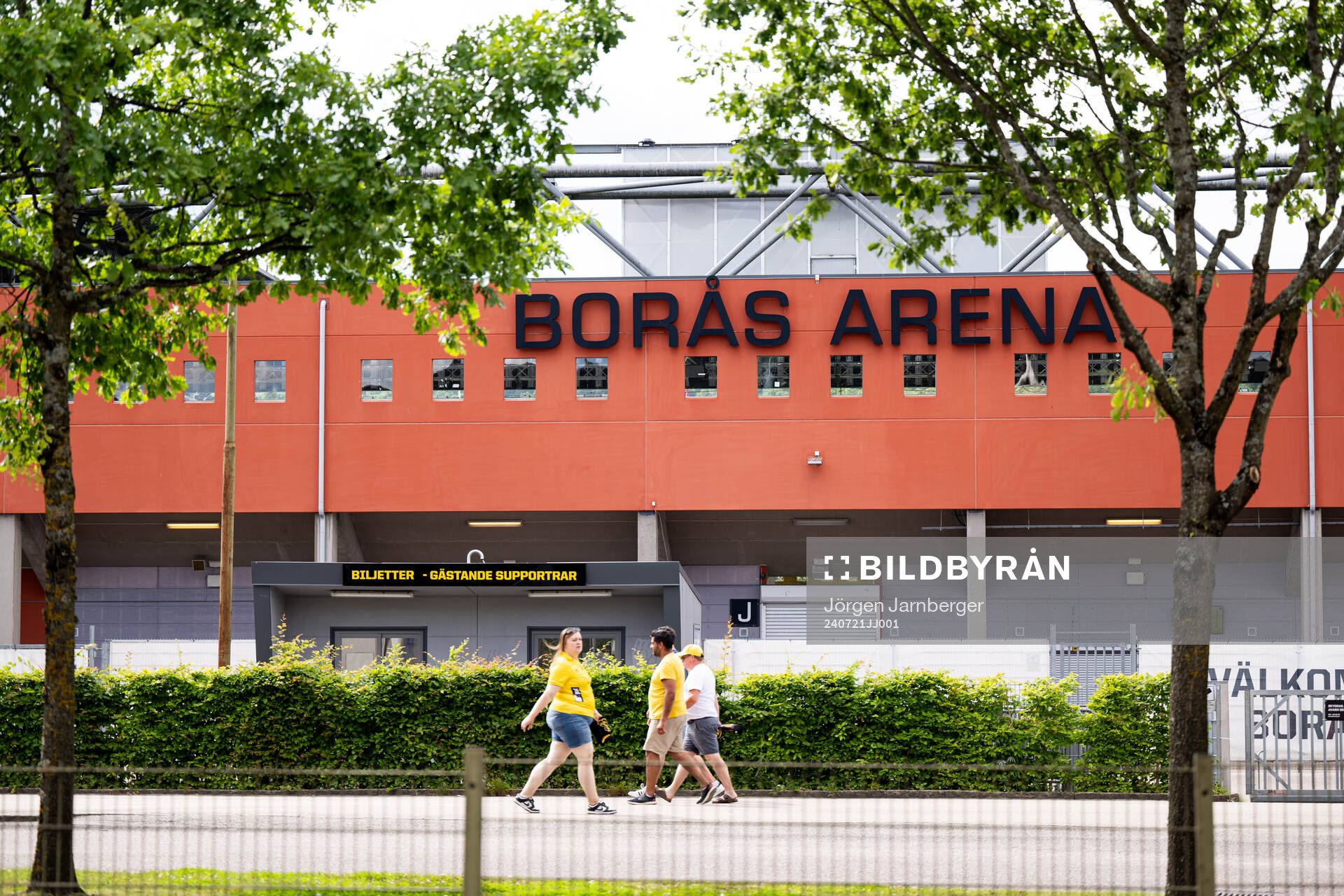 Detaljbild exteriört på Borås arena