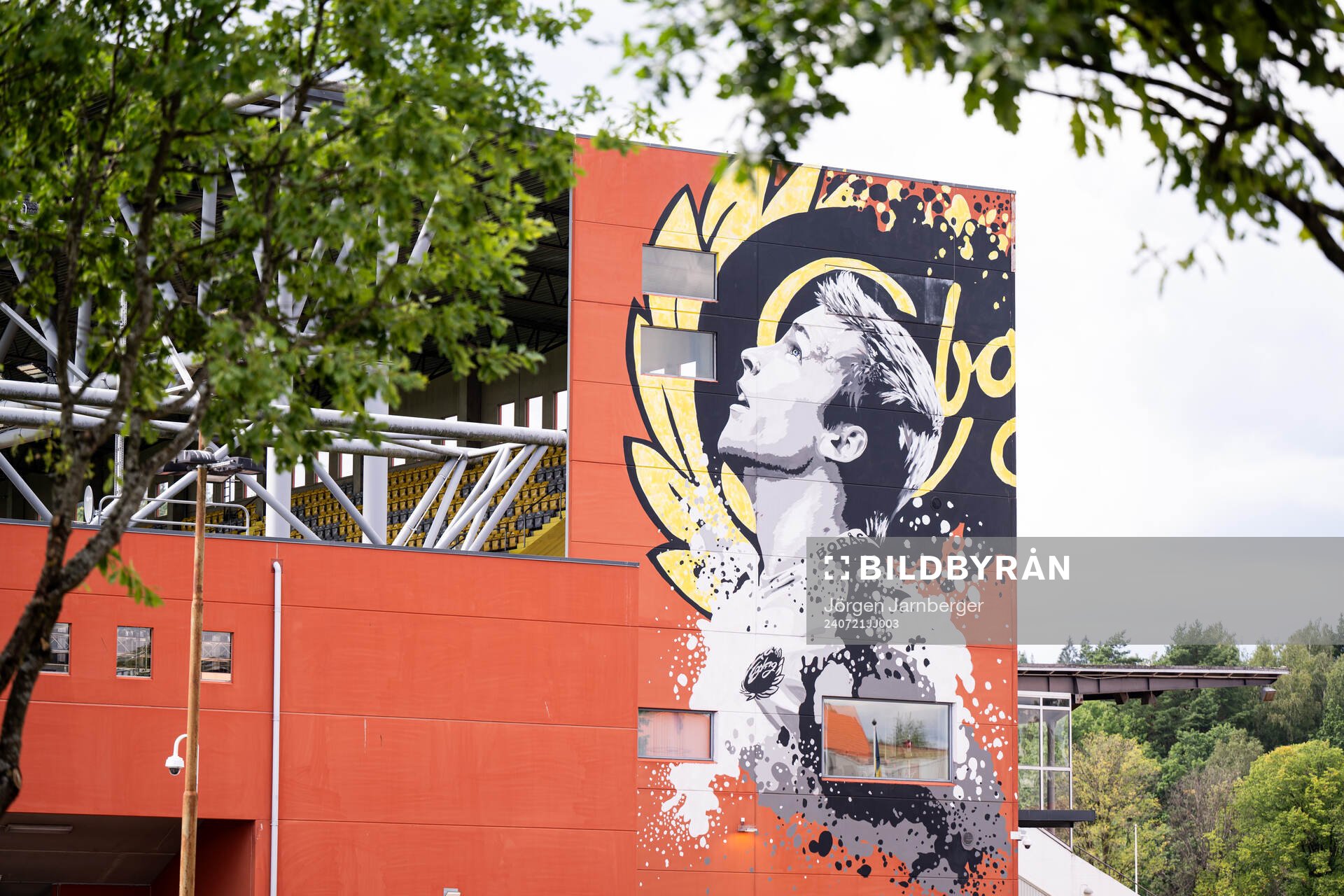 Detaljbild exteriört på Borås arena