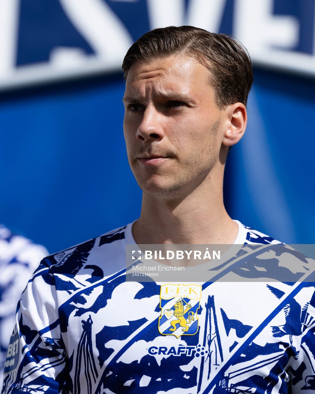 IFK Göteborgs Lucas Kåhed innan fotbollsmatchen i