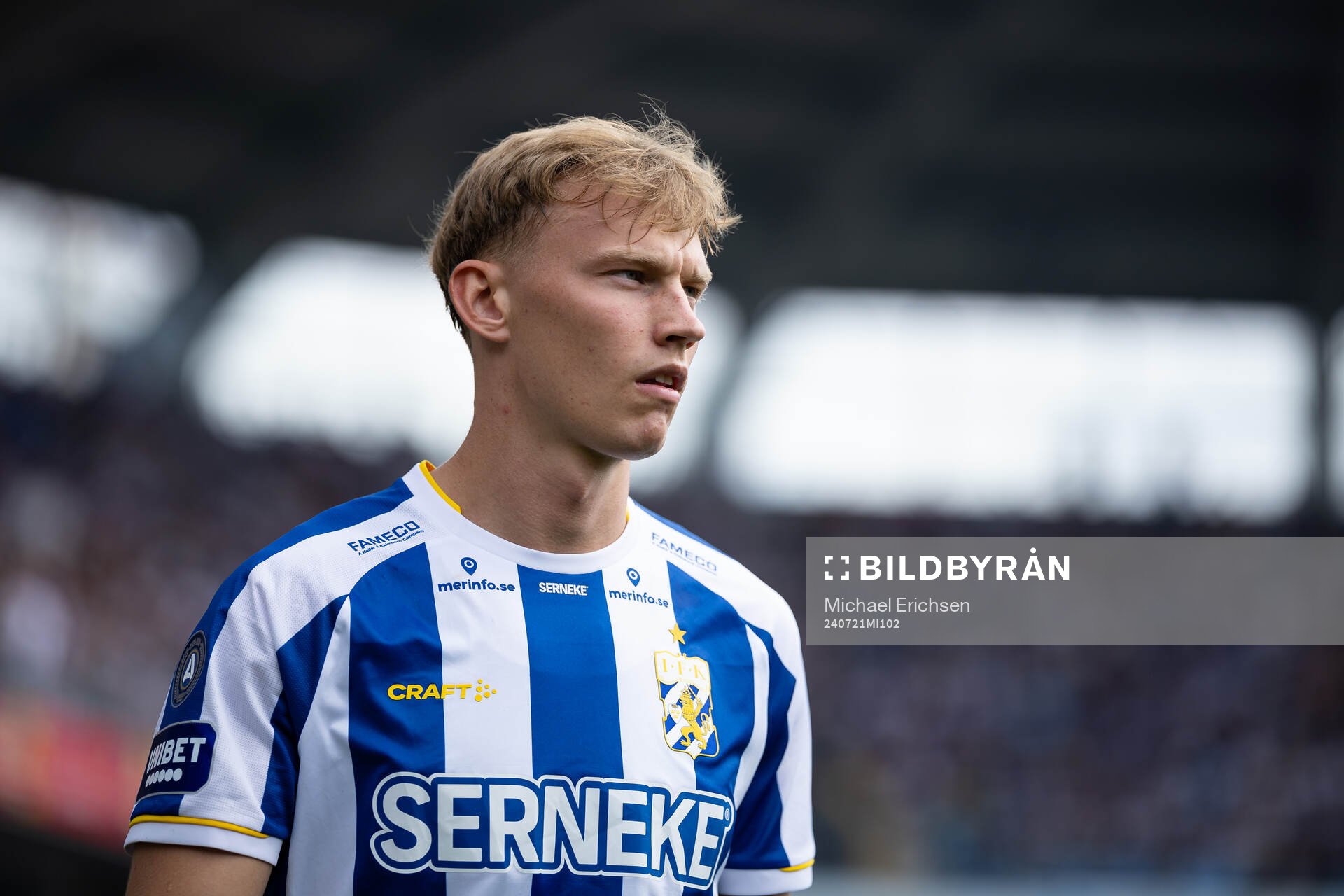 IFK Göteborgs Laurs Skjellerup innan fotbollsmatchen i