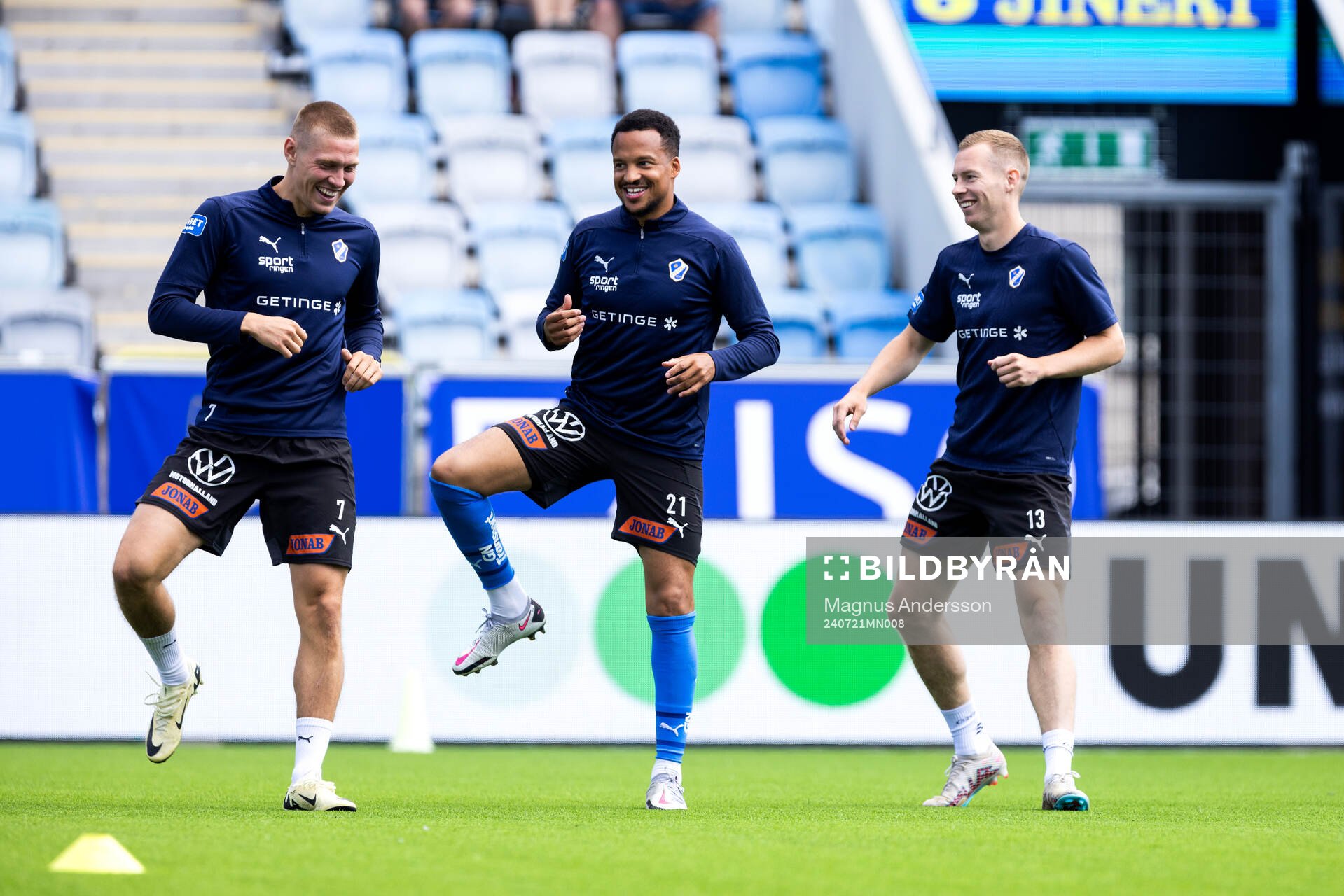 Halmstads Birnir Ingason,Marcus Olsson och Gisli Eyjolfsson