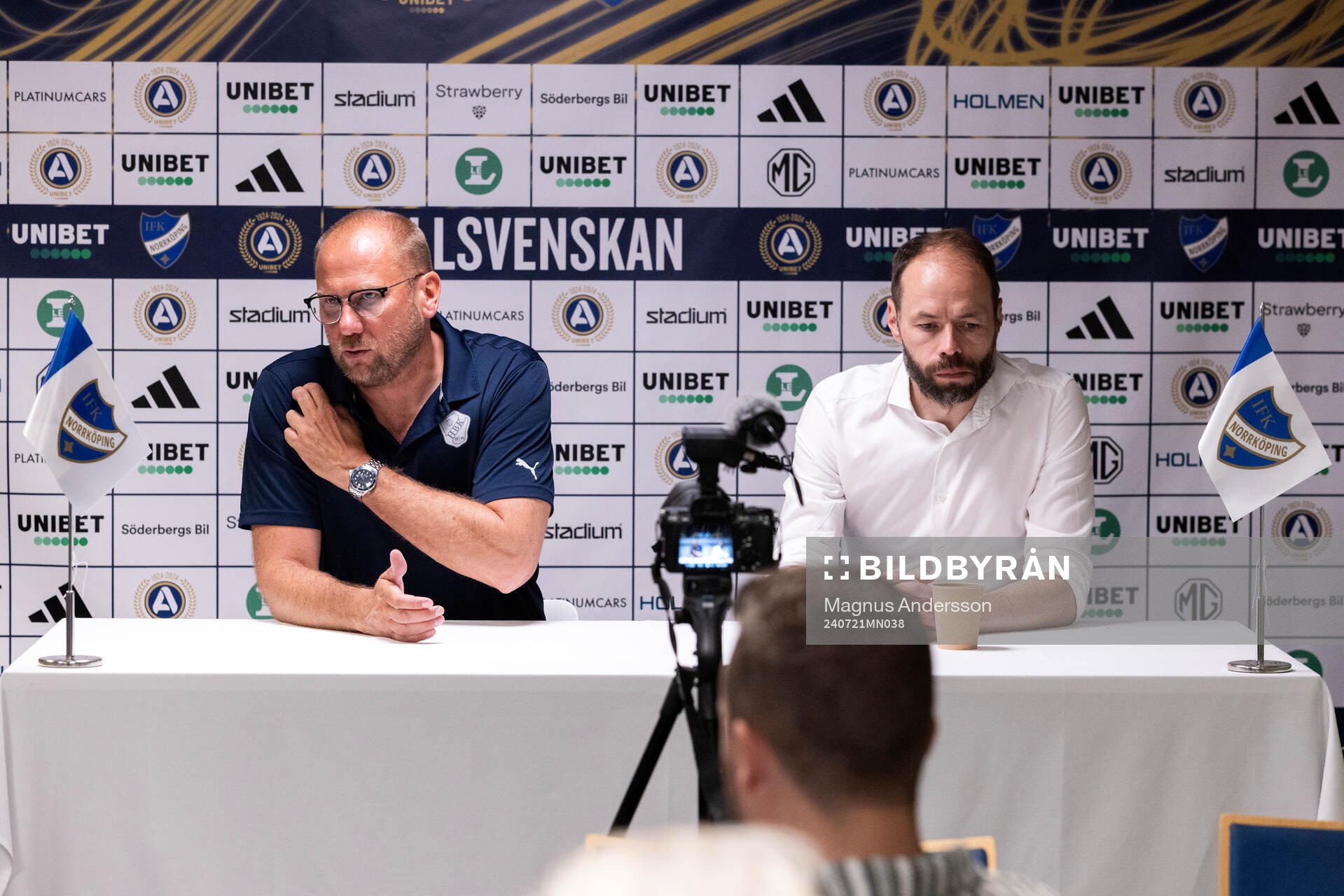 Halmstads tränare Magnus Haglund och IFK Norrköpings