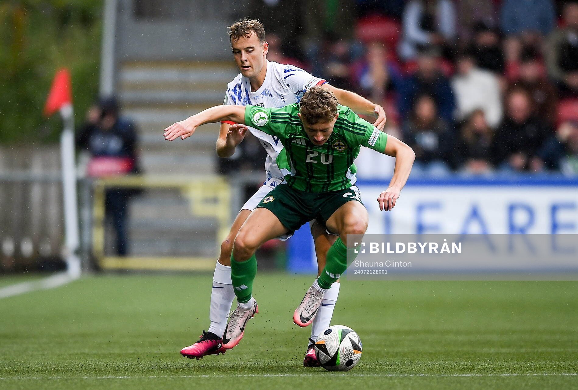 Filip Loftesnes-Bjune of Norway in action against Aodhan