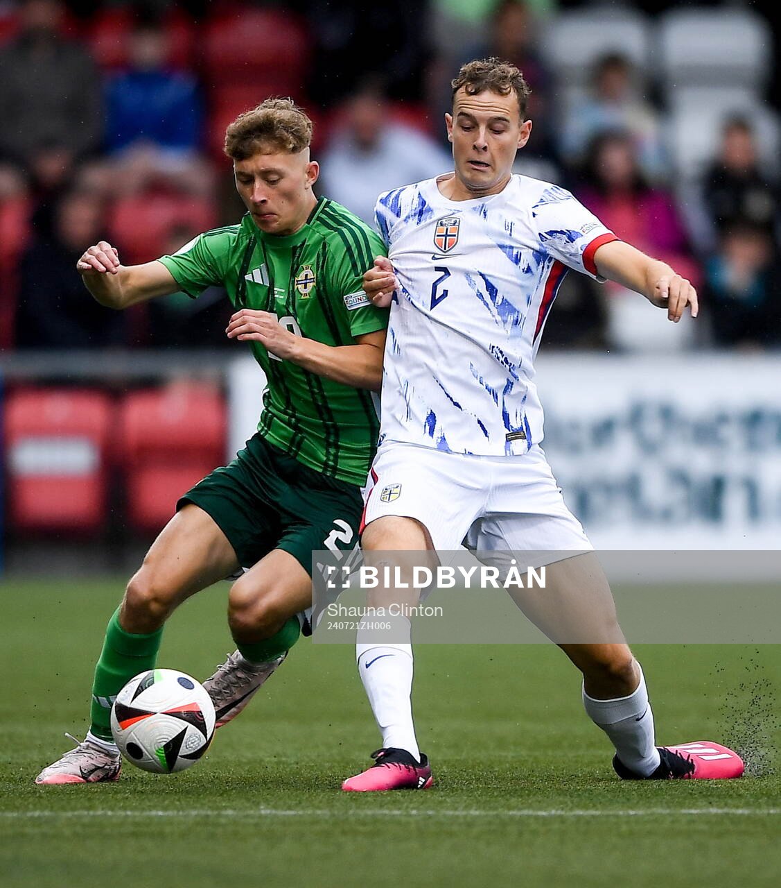 Aodhan Doherty of Northern Ireland in action against Filip