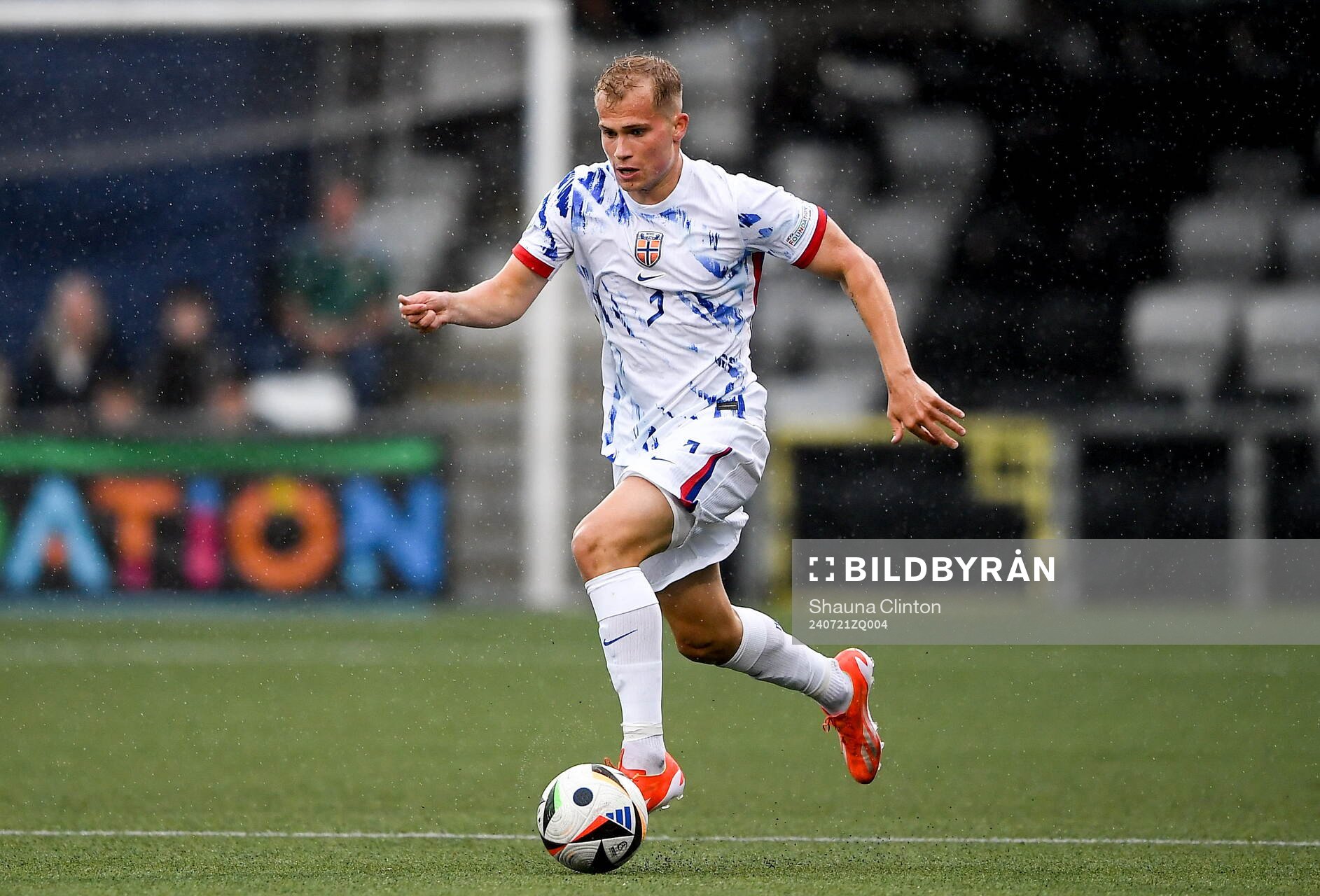 Alexander Andresen of Norway during the UEFA European Under-19 Championship group stage football match between Northern Ireland and Norway on July 21, 2024 in Belfast.
