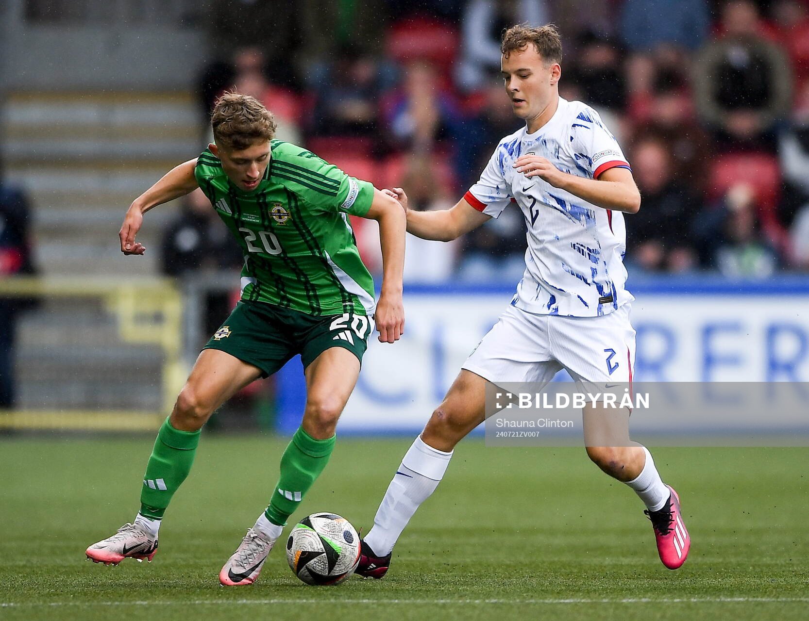 Filip Loftesnes-Bjune of Norway in action against Aodhan