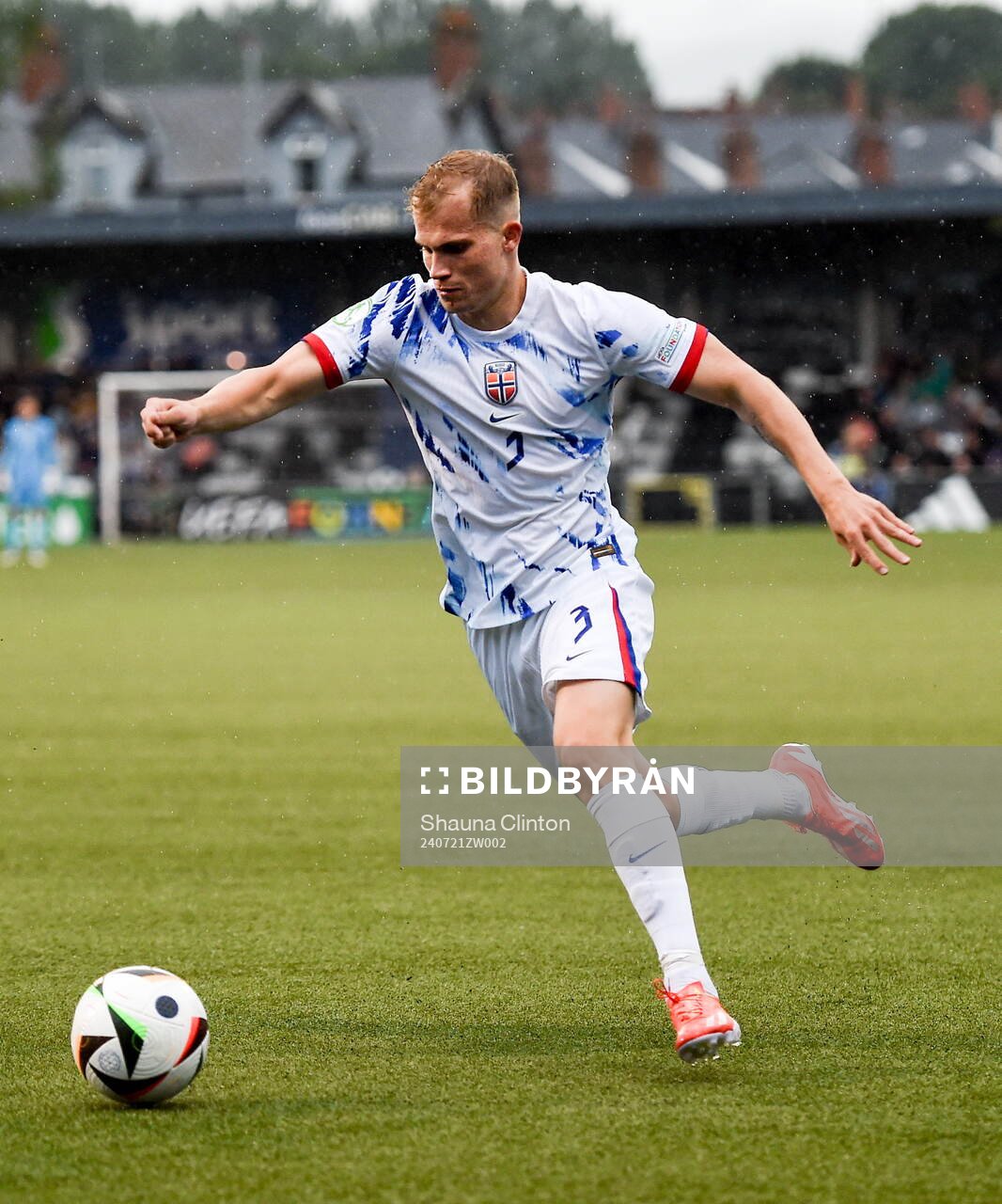 Alexander Andresen of Norway during the UEFA European Under-19 Championship group stage football match between Northern Ireland and Norway on July 21, 2024 in Belfast.
