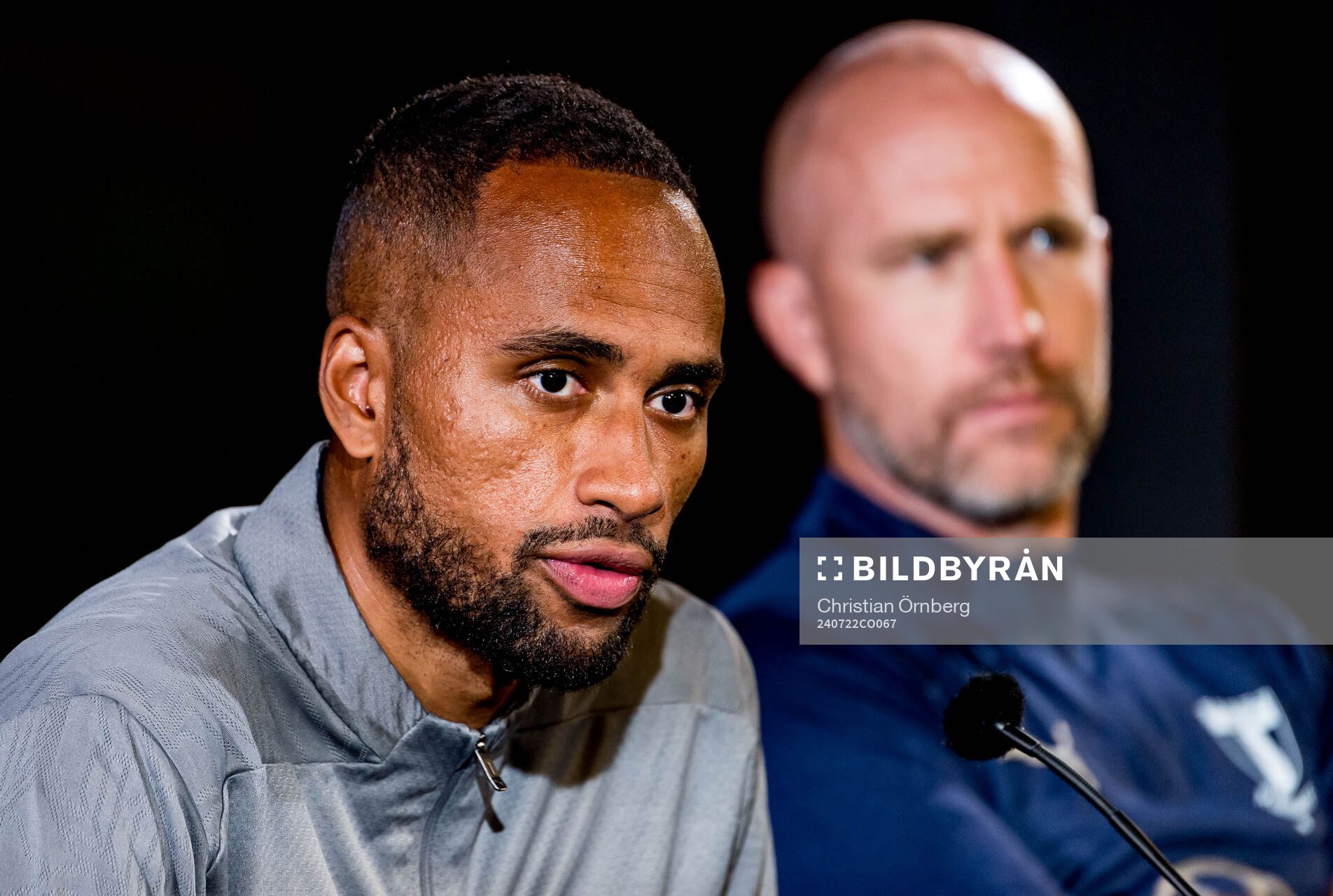 Isaac Kiese Thelin and Head coach Henrik Rydström of