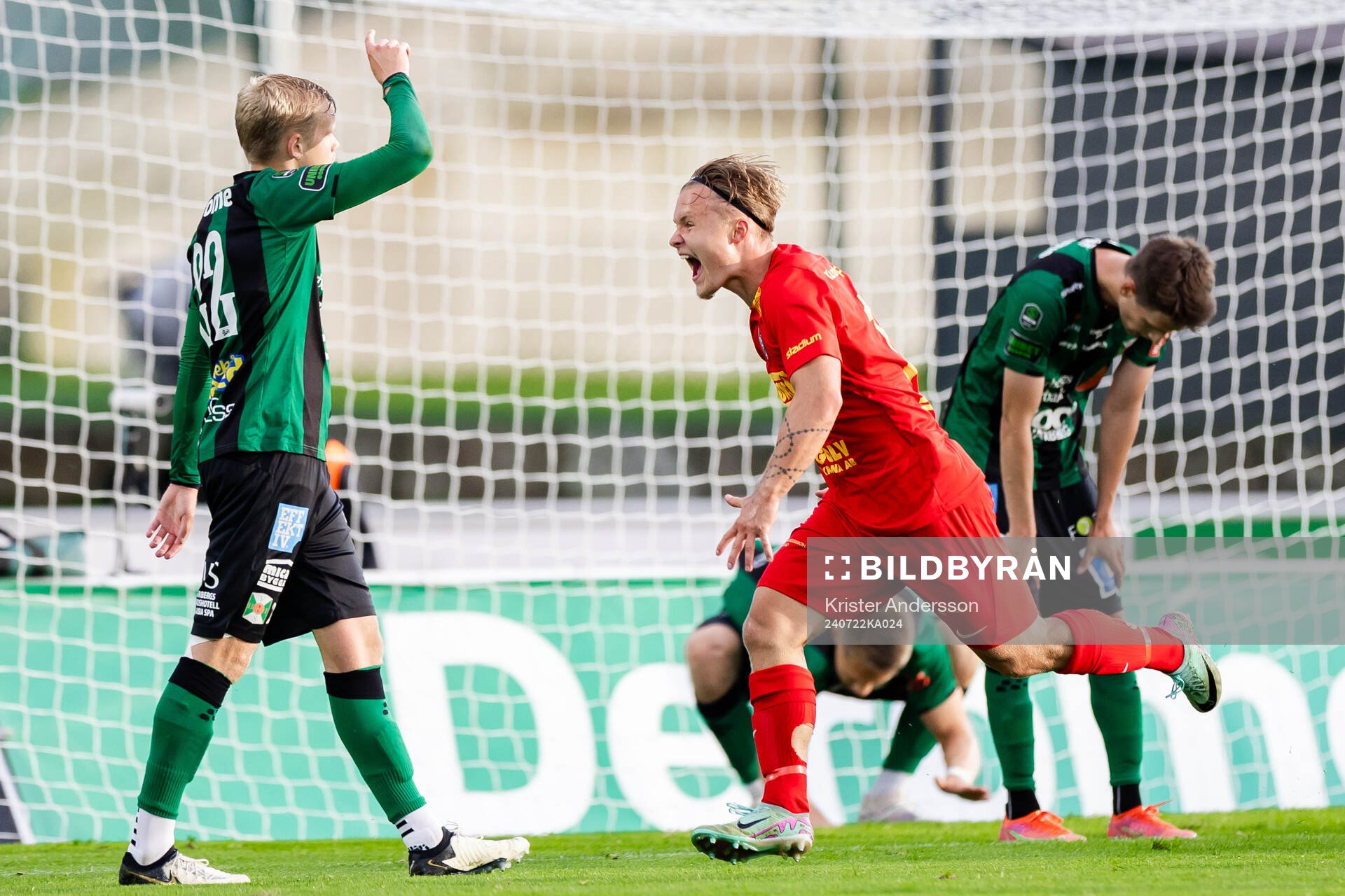 Landskronas Vincent Sundberg jublar