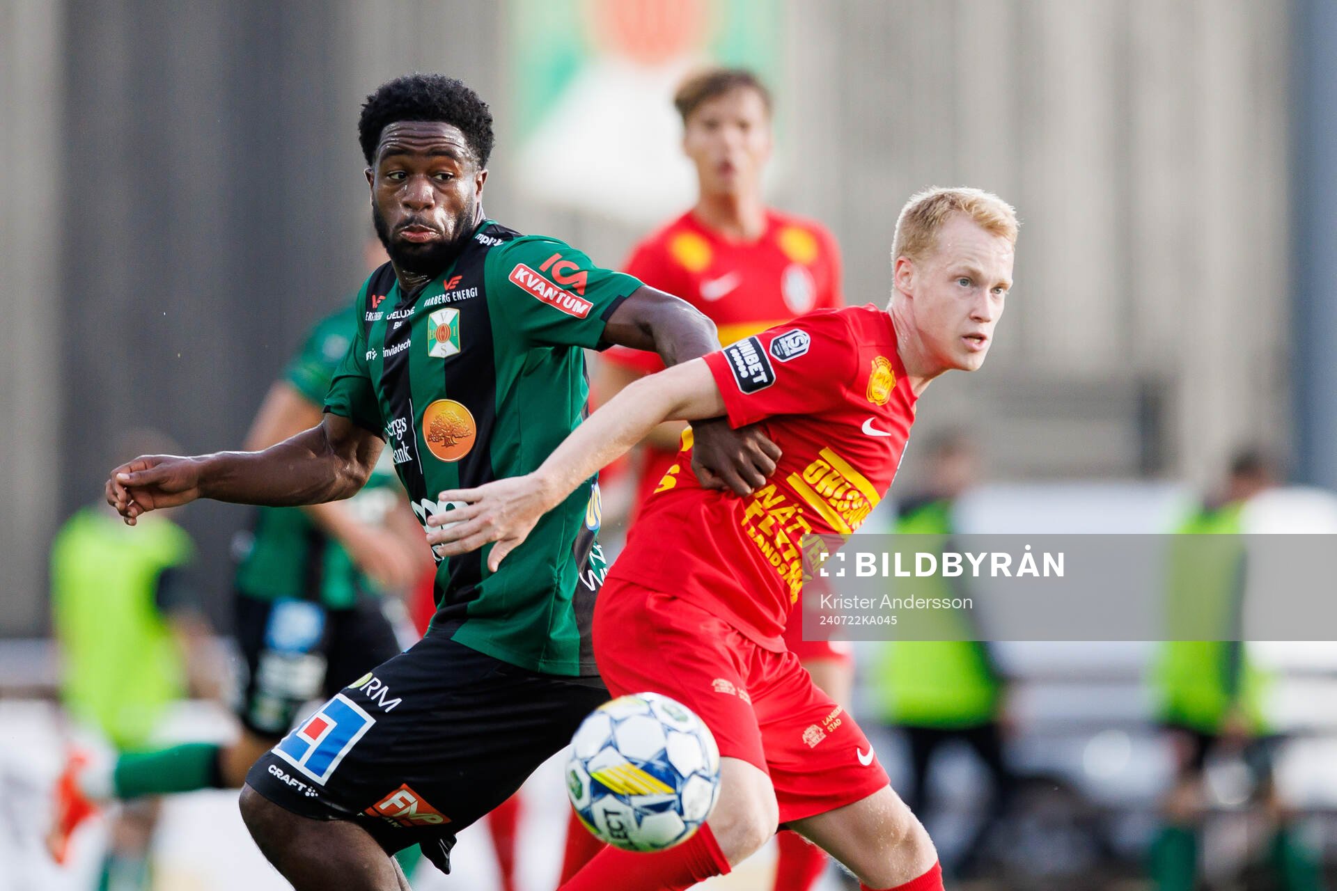 Varbergs Kevin Appiah Nyarko och Landskronas David